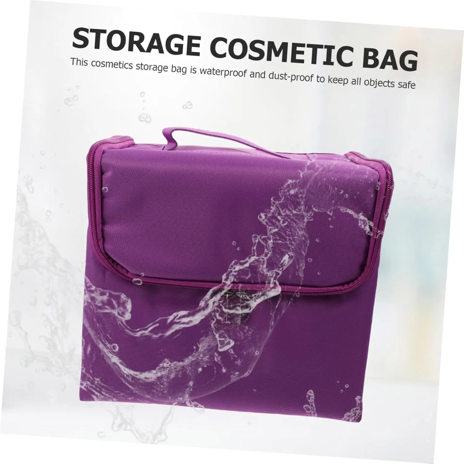 1pc Cosmetic Bag Water Proof Wash Bag Purple Oxford Cloth Miss