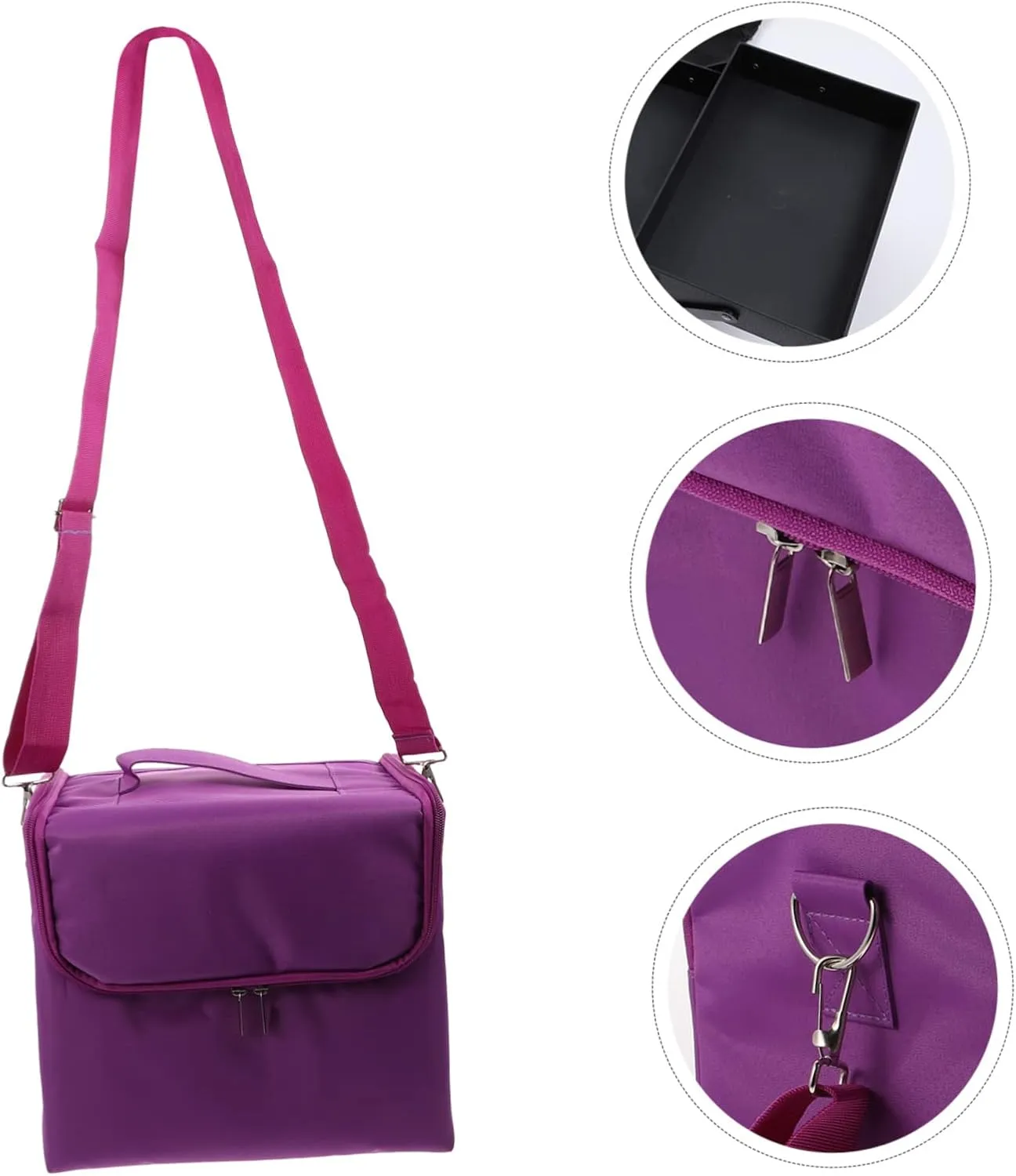 1pc Cosmetic Bag Water Proof Wash Bag Purple Oxford Cloth Miss