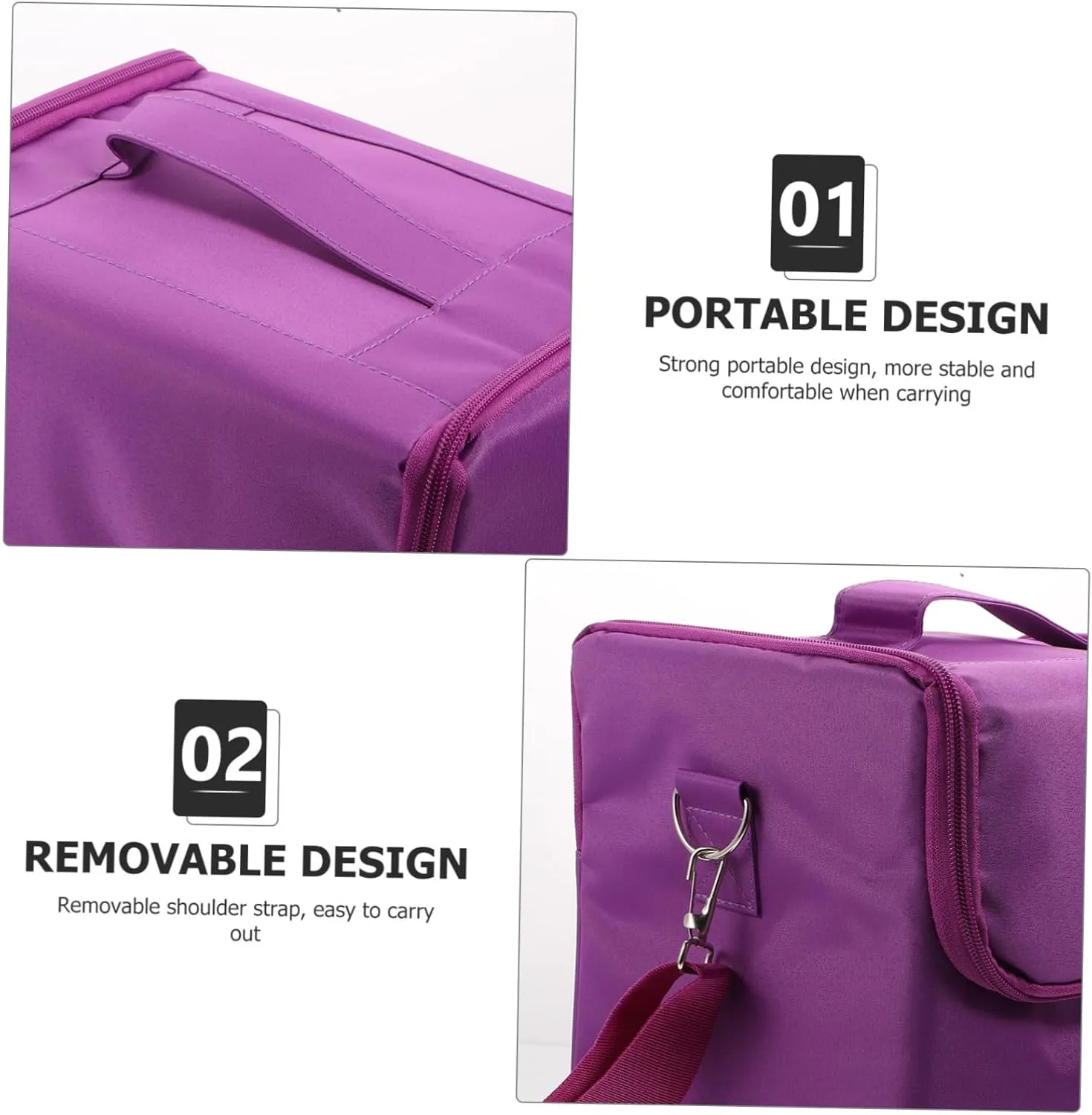 1pc Cosmetic Bag Water Proof Wash Bag Purple Oxford Cloth Miss