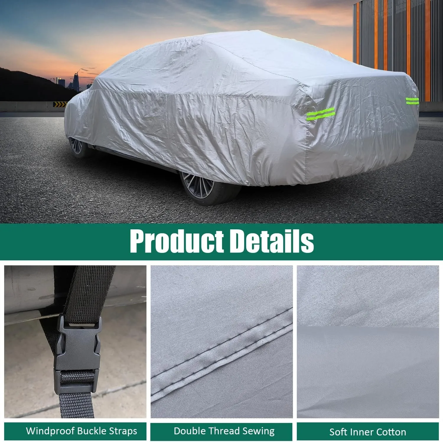 5-Layer All-Weather Waterproof Light-Weight MPV Car Cover for Toyota Supra.Full Car Cover Outdoor Waterproof Sun Rain Snow Hail Protection,with a Free Storage Bag (Silver Supra 1992-1998)