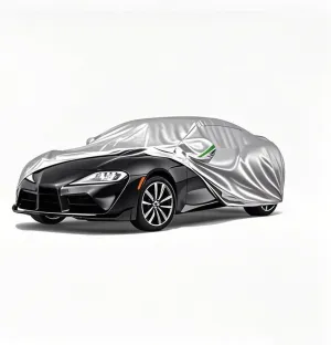 5-Layer All-Weather Waterproof Light-Weight MPV Car Cover for Toyota Supra.Full Car Cover Outdoor Waterproof Sun Rain Snow Hail Protection,with a Free Storage Bag (Silver Supra 1992-1998)