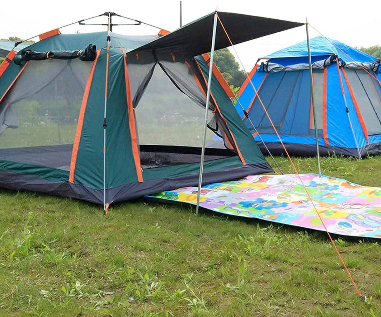 5 Person Family Camping Tent 4 Season Double Layers Waterproof Anti-UV Windproof Tents Family Outdoor Camping Tent