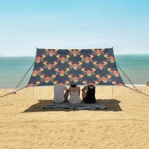 Abstract Lobster Cute Beach Camping Tent Sun Shelter for Whole Family, Beach Shade Canopy with UPF50  UV Protection,Easy Set Up and Carry,Outdoor Shade for Trips, Fishing, Backyard Fun Picnics
