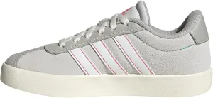adidas VL Court 3.0 Sneaker, Dash Grey/White/Lime Burst, 2 US Unisex Little Kid