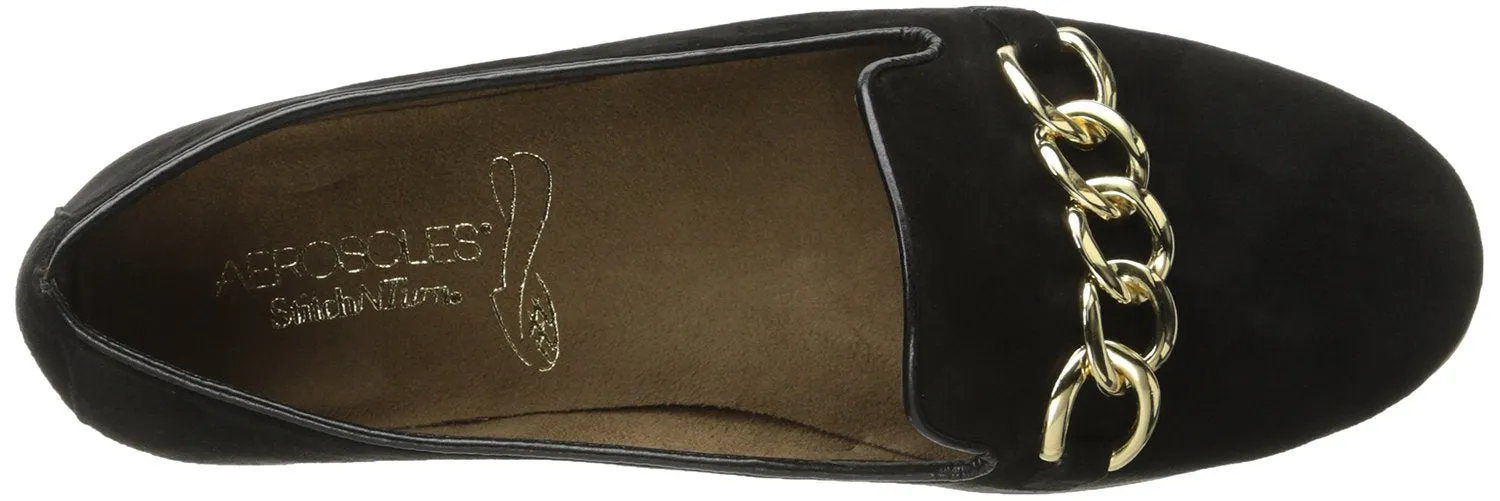 Aerosoles Women's Beta Ray Slip-On Loafer,Black Suede,8.5 M US