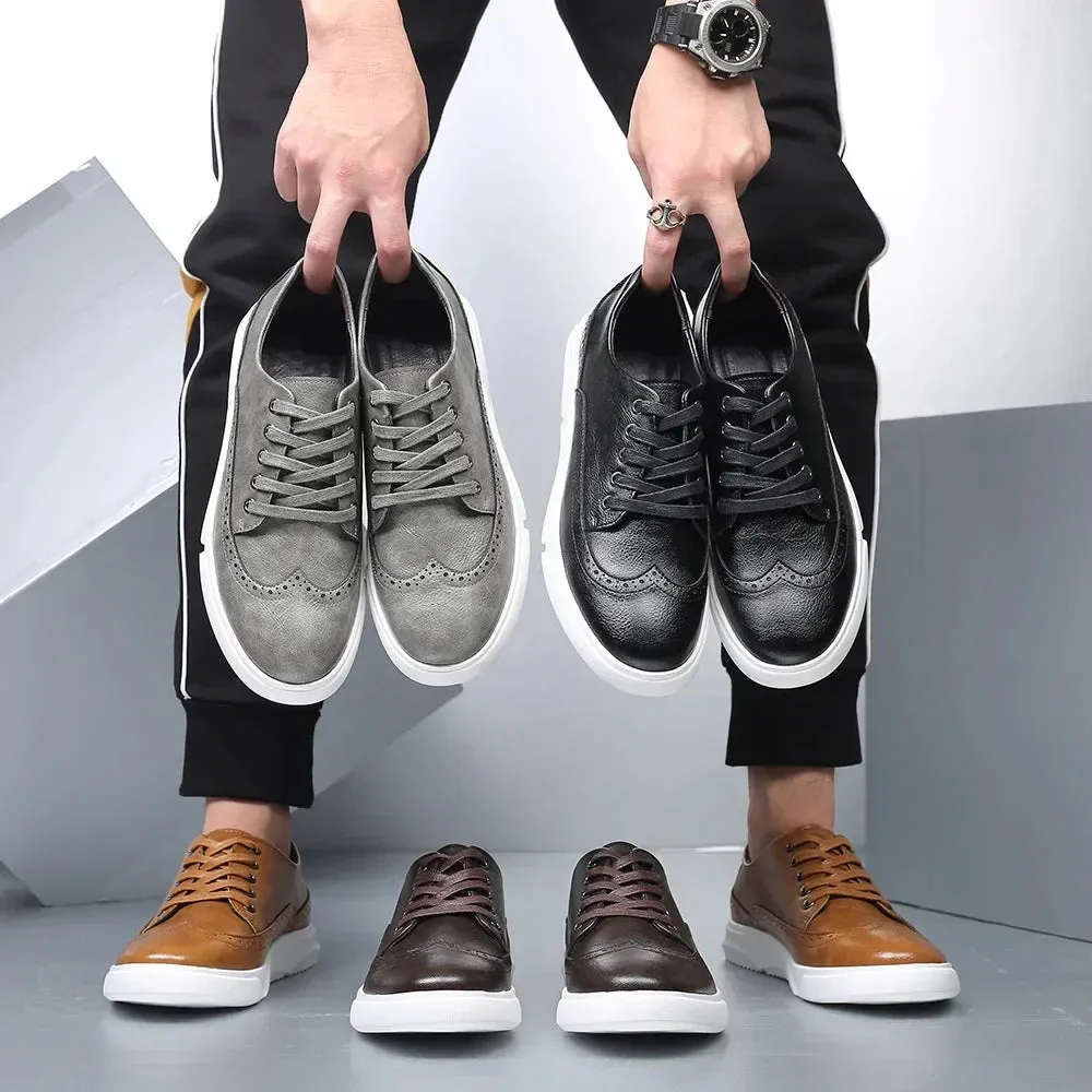 Alpha Brogue Leather Sneaker