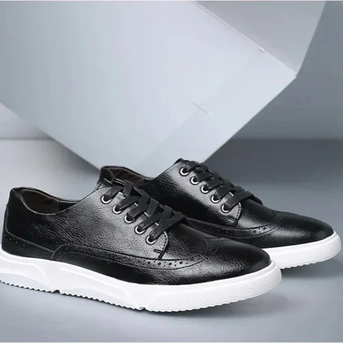 Alpha Brogue Leather Sneaker