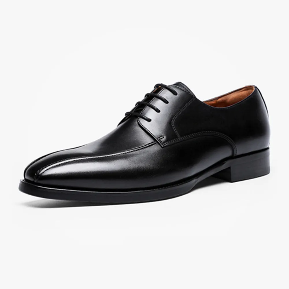 Aofu 3766 Men's Square Toe Leather Derby Shoes – Size 39–48