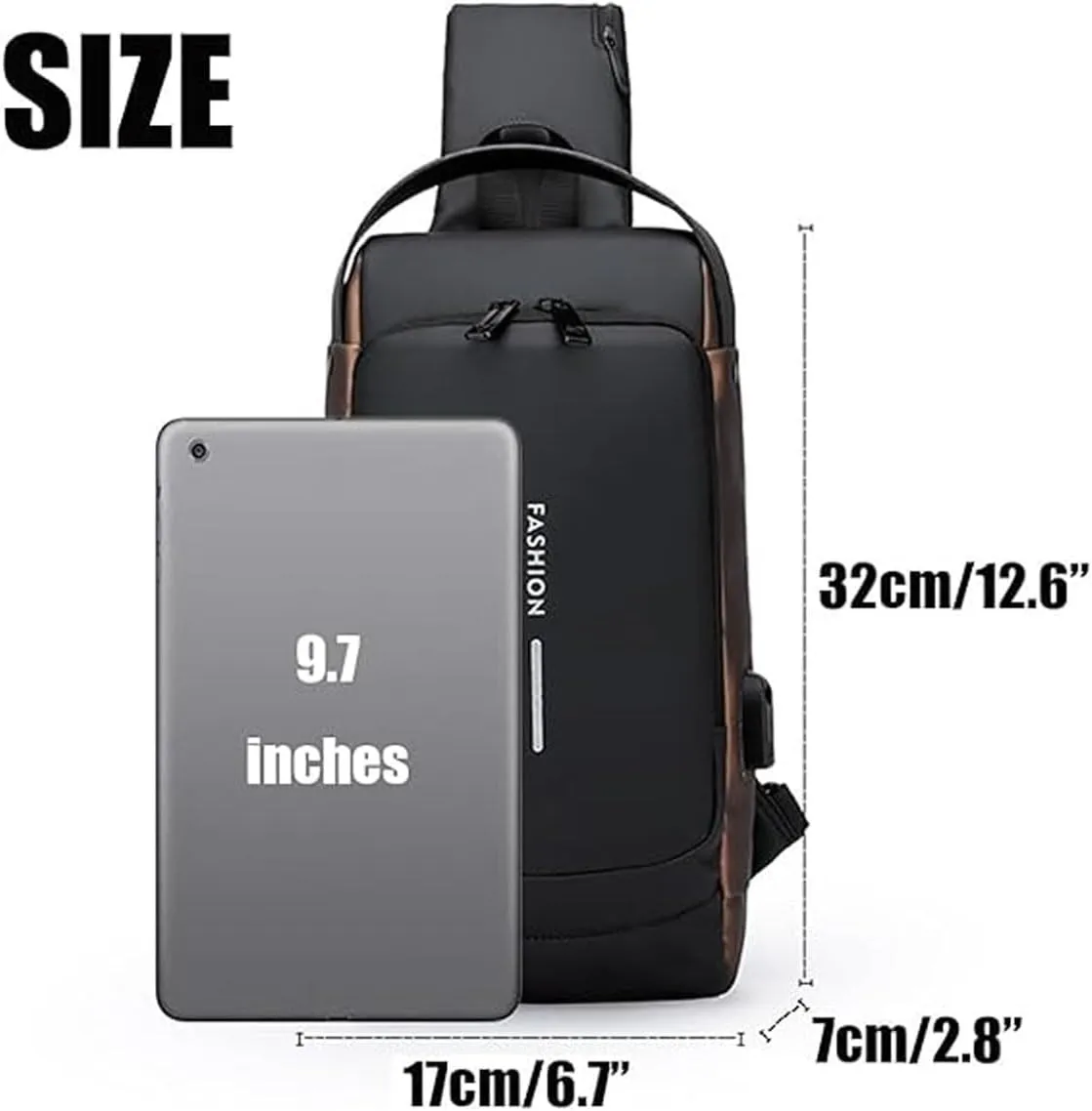 Auricz Bag,Auricz Sling Bag,New Sport Carbon Fiber Streamline Anti-Theft Sling Bags,Waterproof Shoulder Bags(Black)