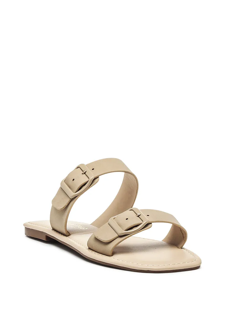 Aurora Buckled Slip On Flats