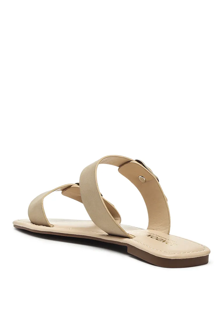 Aurora Buckled Slip On Flats