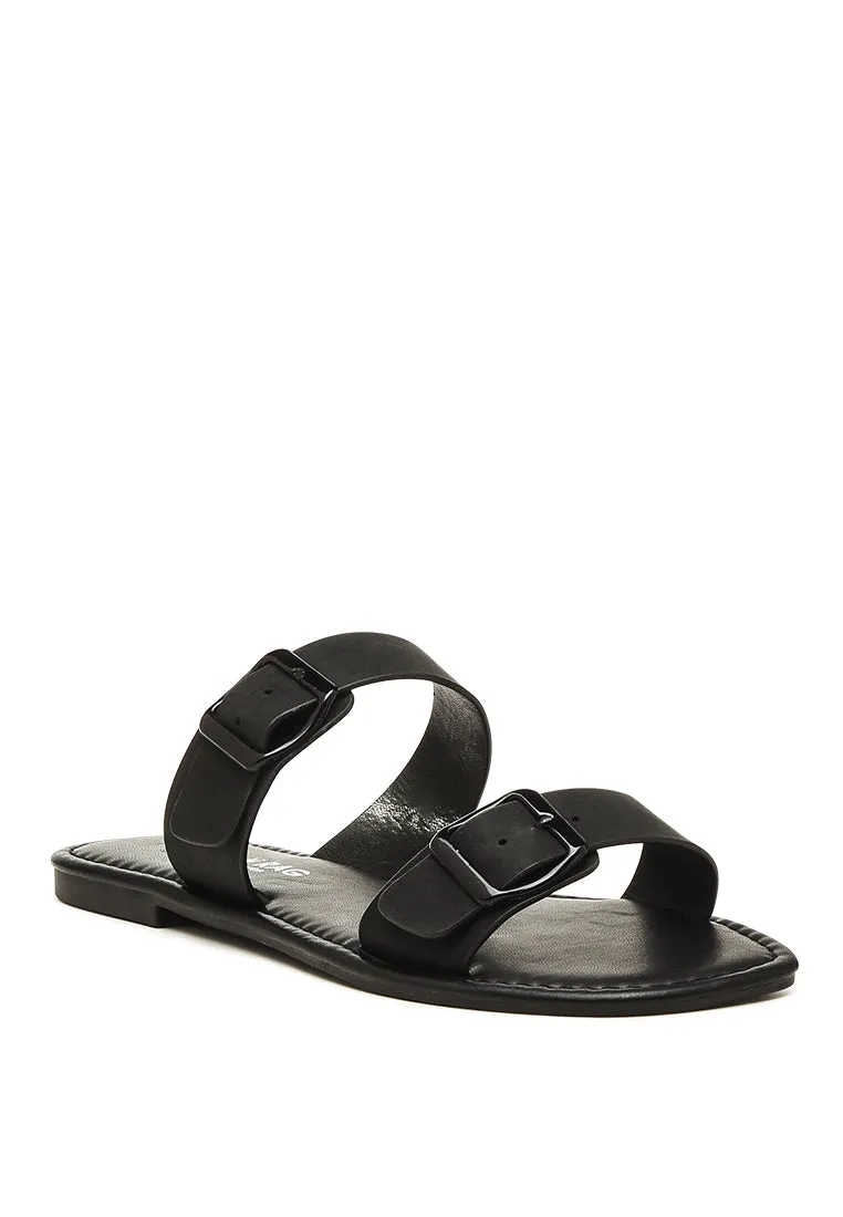 Aurora Buckled Slip On Flats