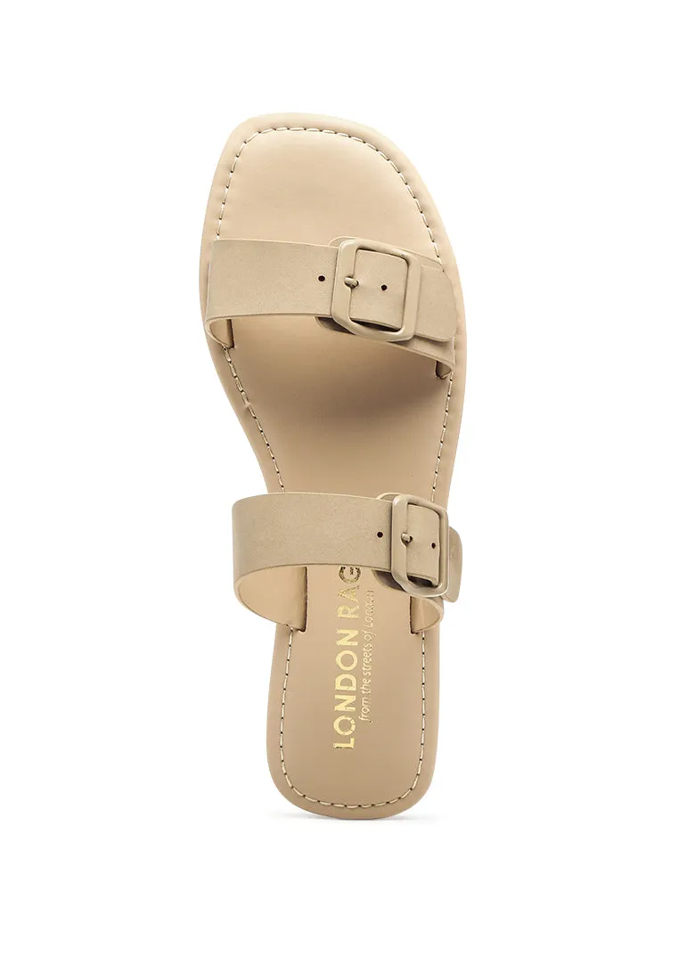 Aurora Buckled Slip On Flats