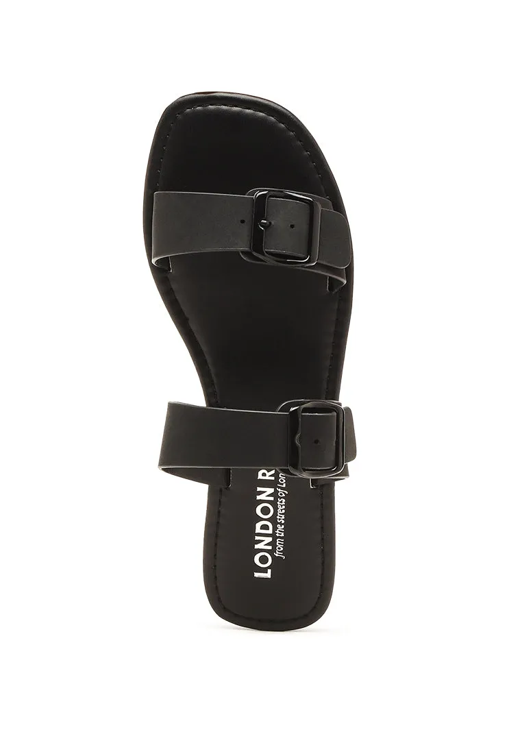 Aurora Buckled Slip On Flats