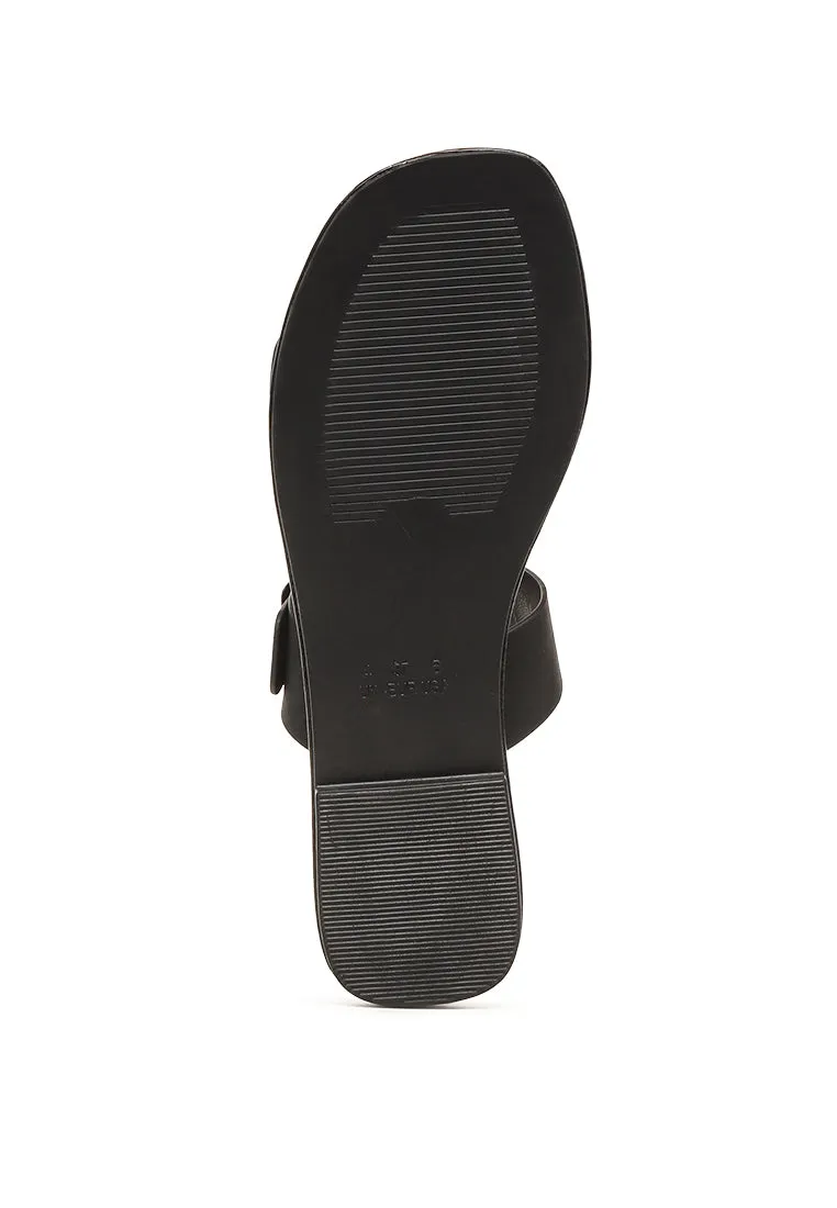 Aurora Buckled Slip On Flats