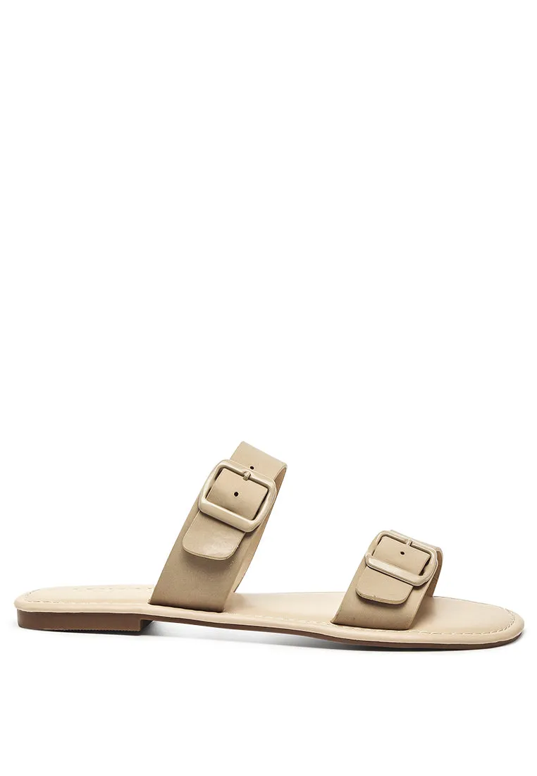 Aurora Buckled Slip On Flats
