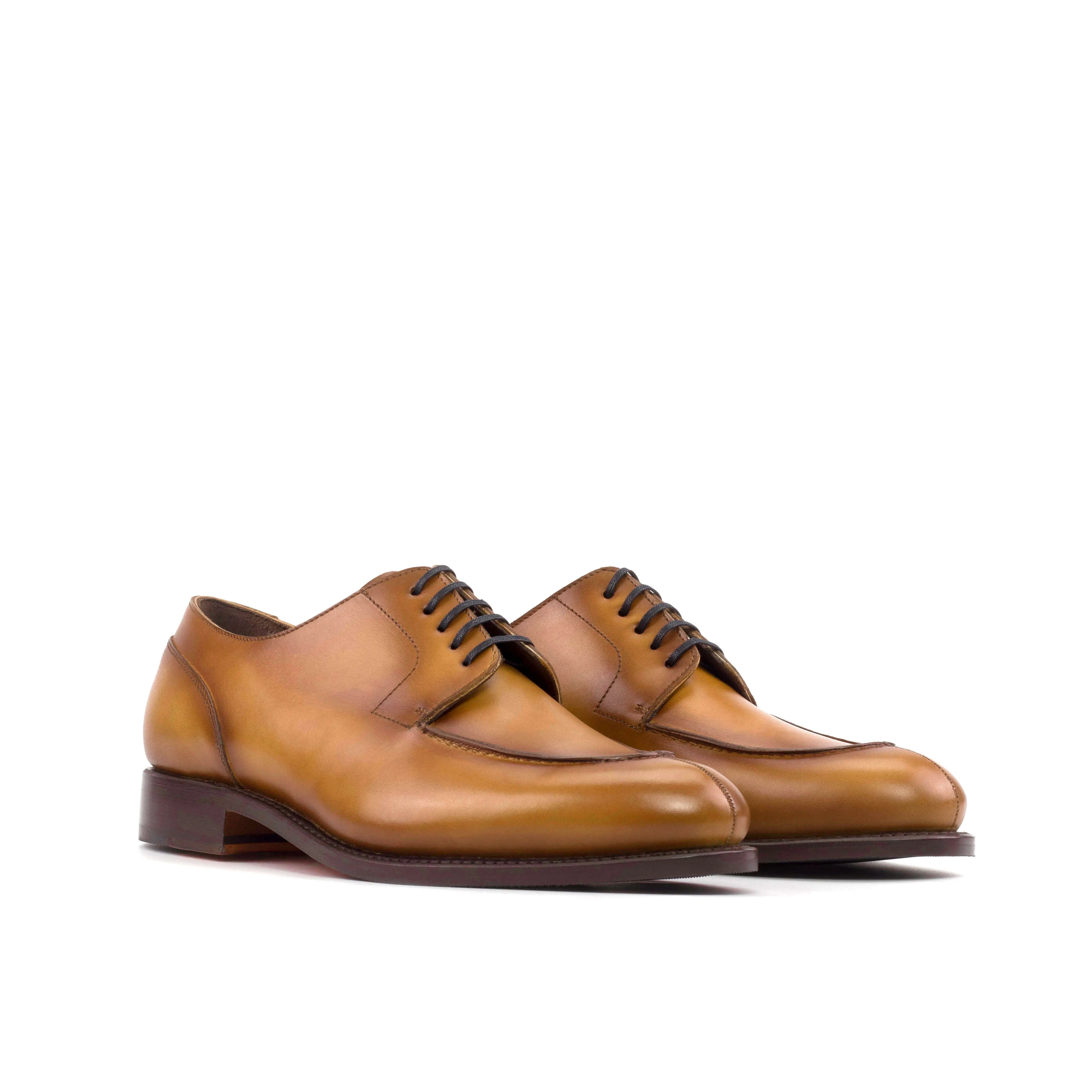 Bespoke Cognac Split Toe Derby Shoes