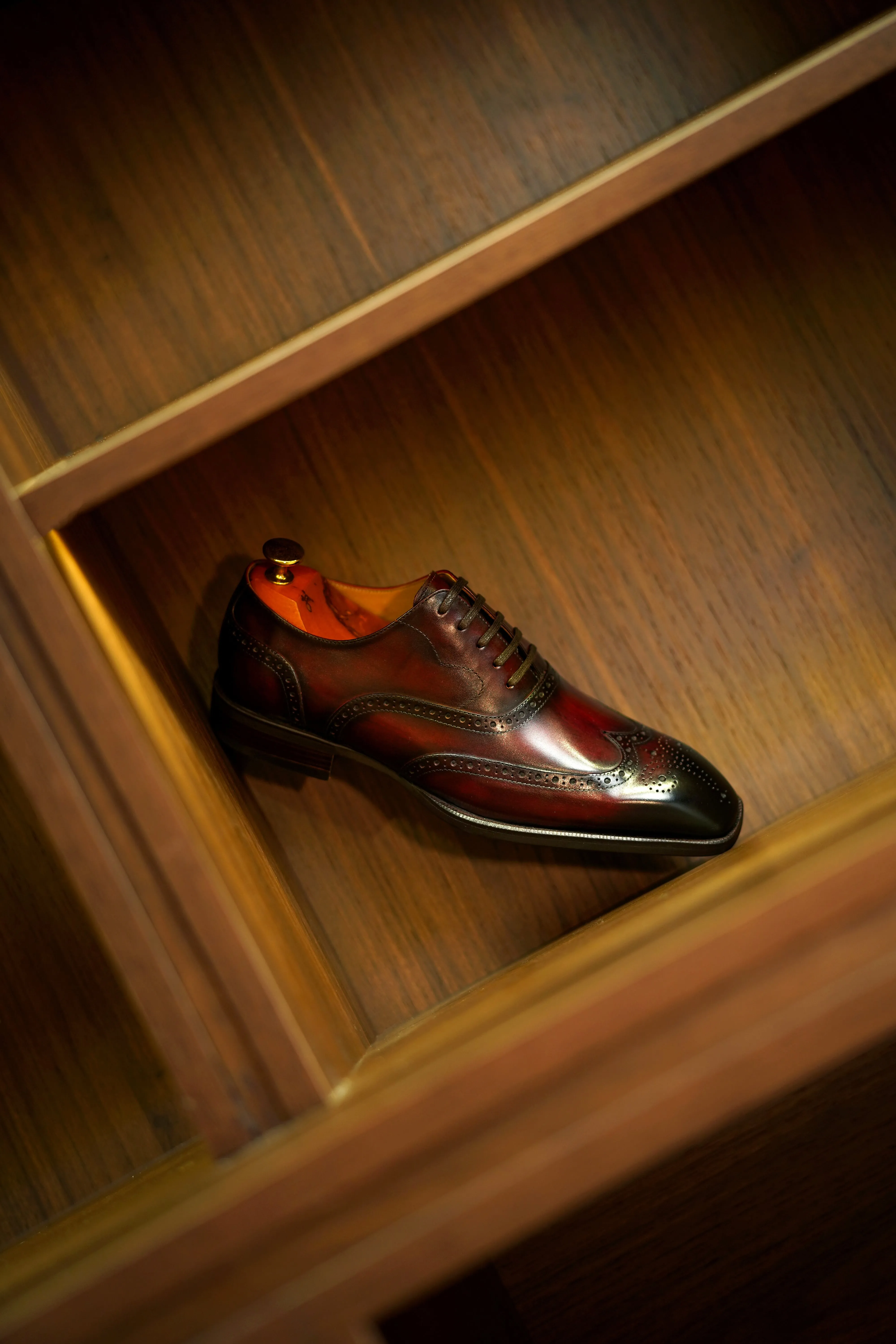 Bordeaux Wingtip Oxfords for Men