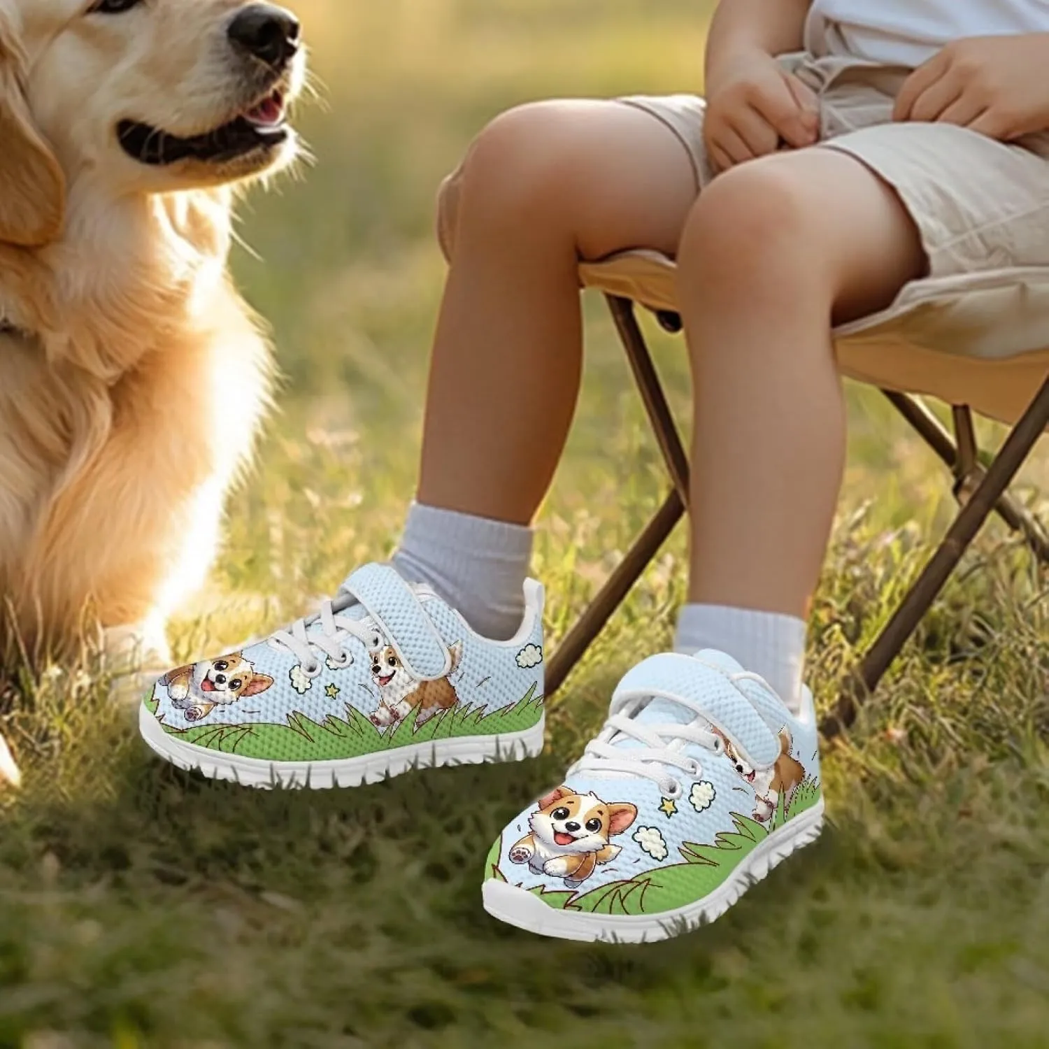 Boys Girls Animal Sneakers Lightweight Breathable Sports Running Tennis Shoes with One Strap Comfort Walking Shoes US 11-15