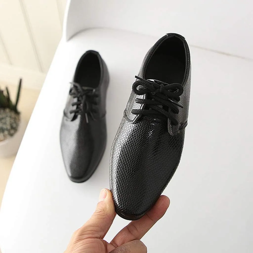 Boys Girls Dress Shoes Loafer Wedding Shoes Classic Lace-Up Oxfor𝐝 Casual Dress Formal Shoes for Toddler and Baby