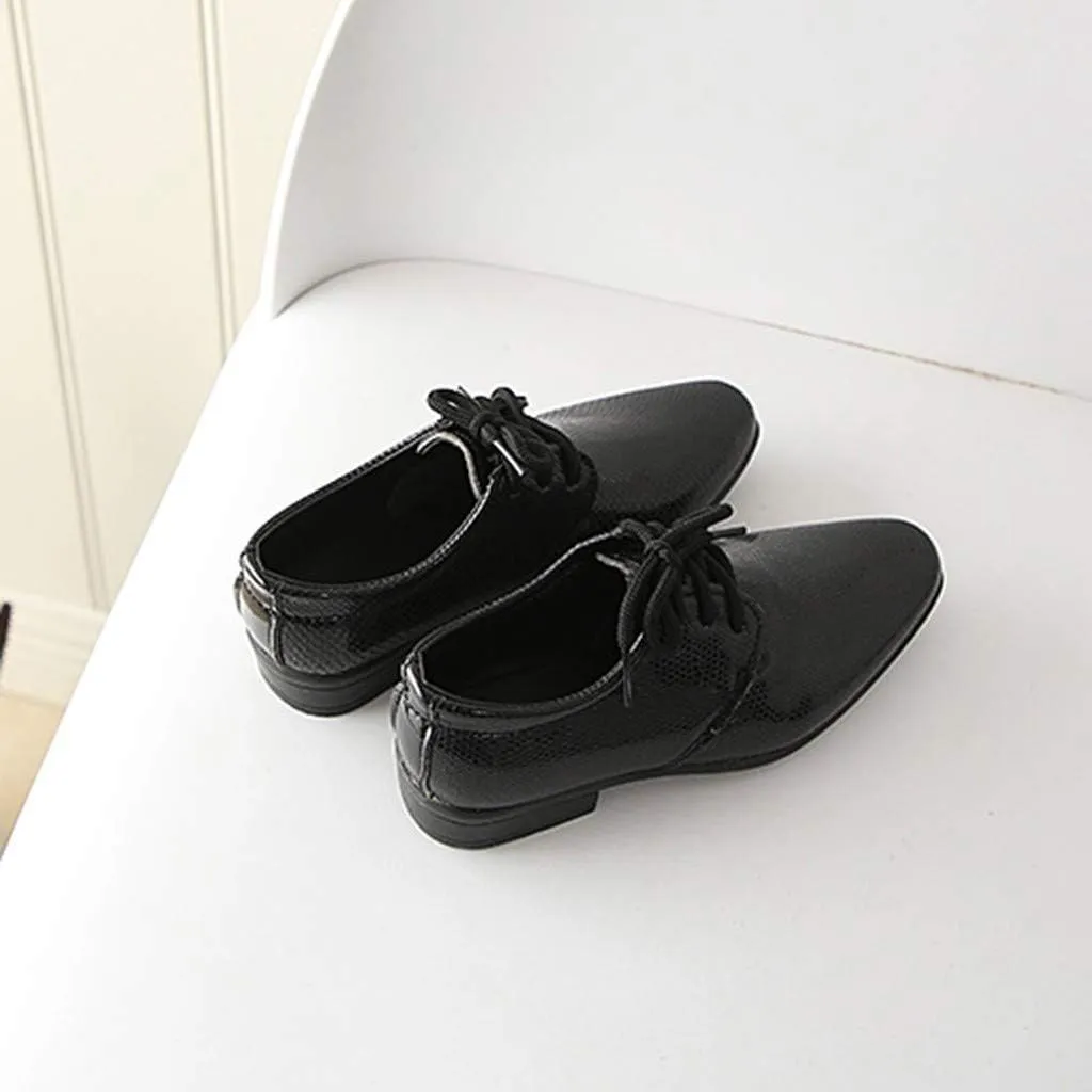 Boys Girls Dress Shoes Loafer Wedding Shoes Classic Lace-Up Oxfor𝐝 Casual Dress Formal Shoes for Toddler and Baby