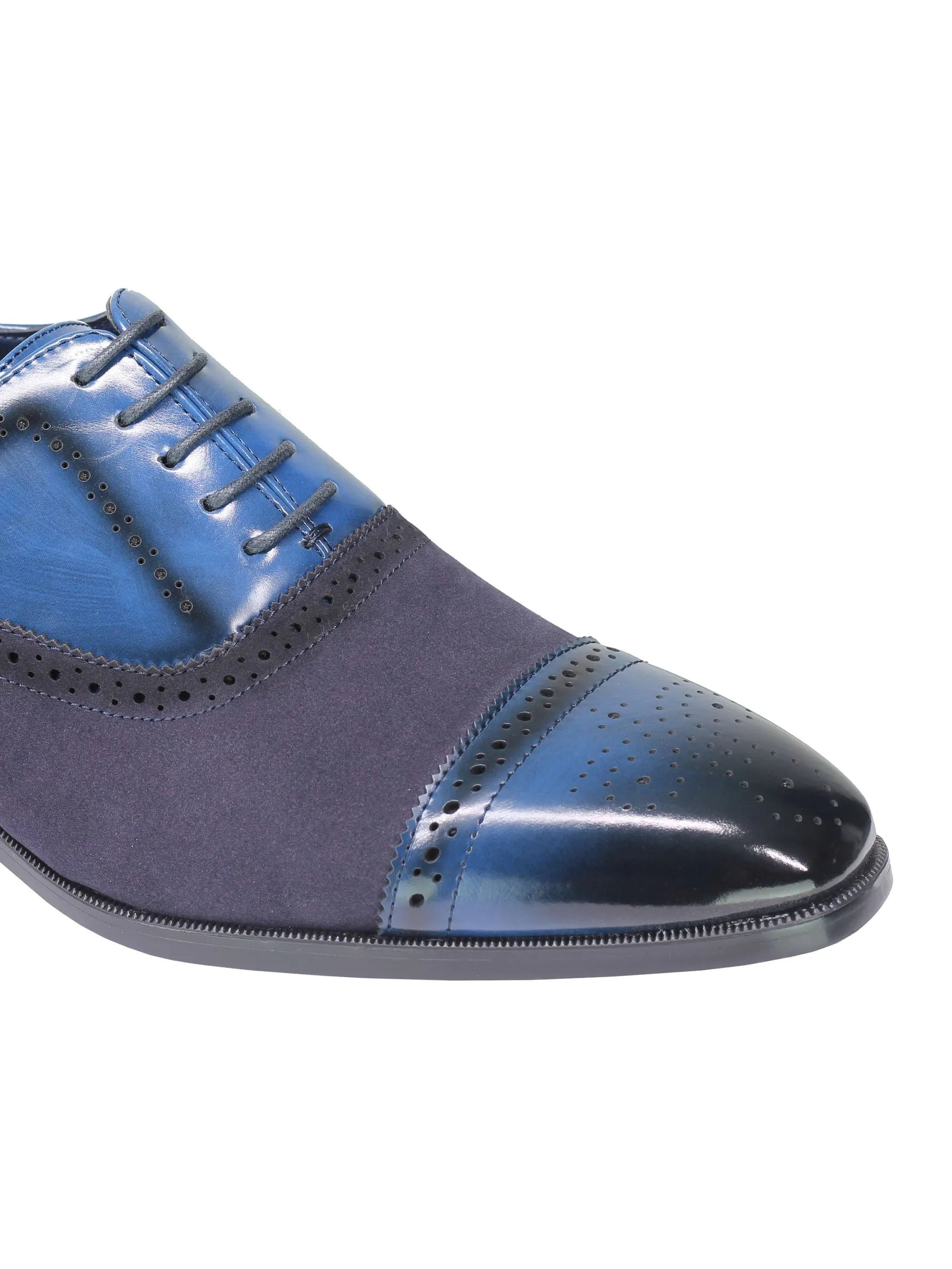 BROGUE - SUEDE & LEATHER OXFORD LACE UP