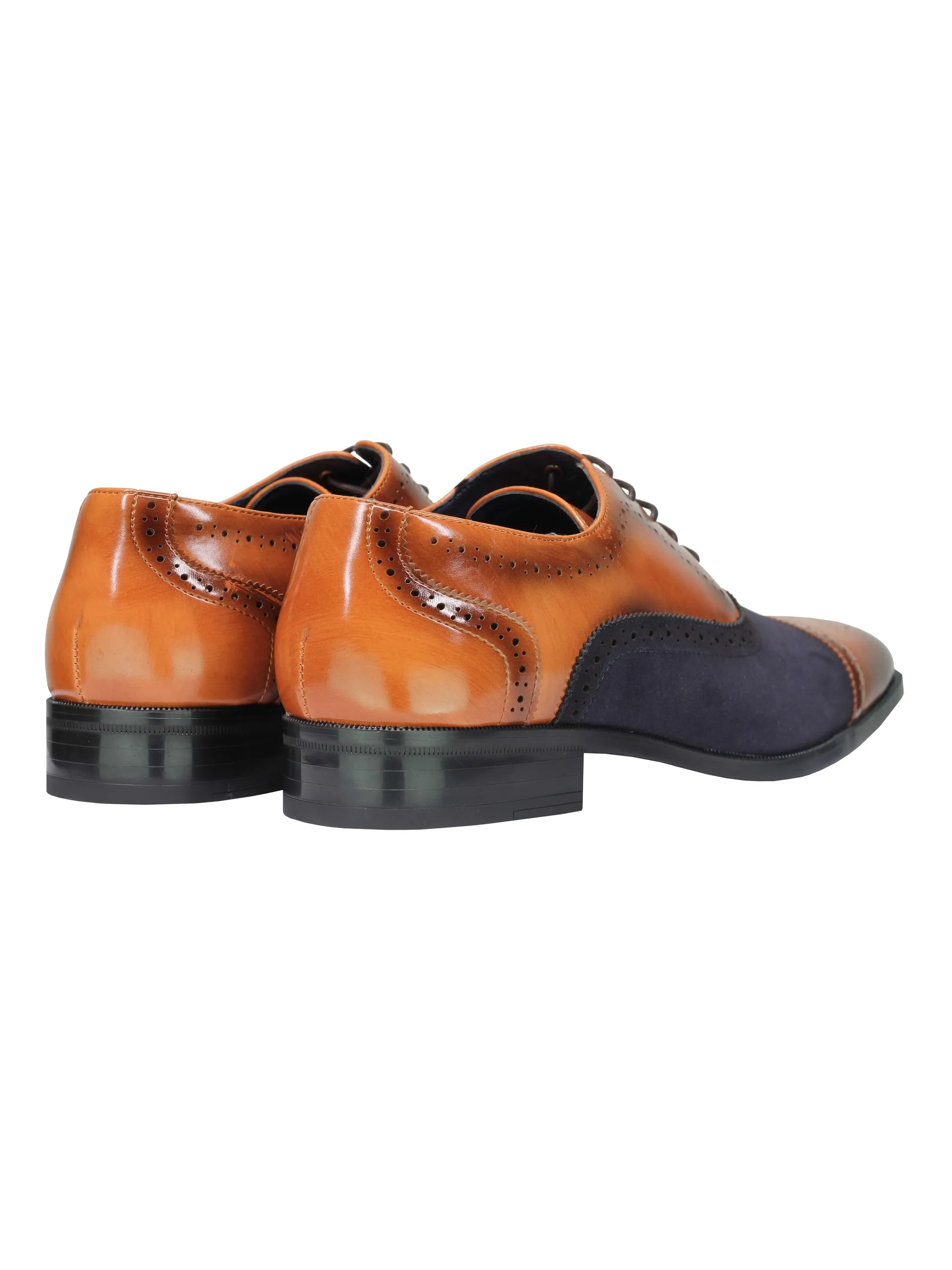 BROGUE - SUEDE & LEATHER OXFORD LACE UP