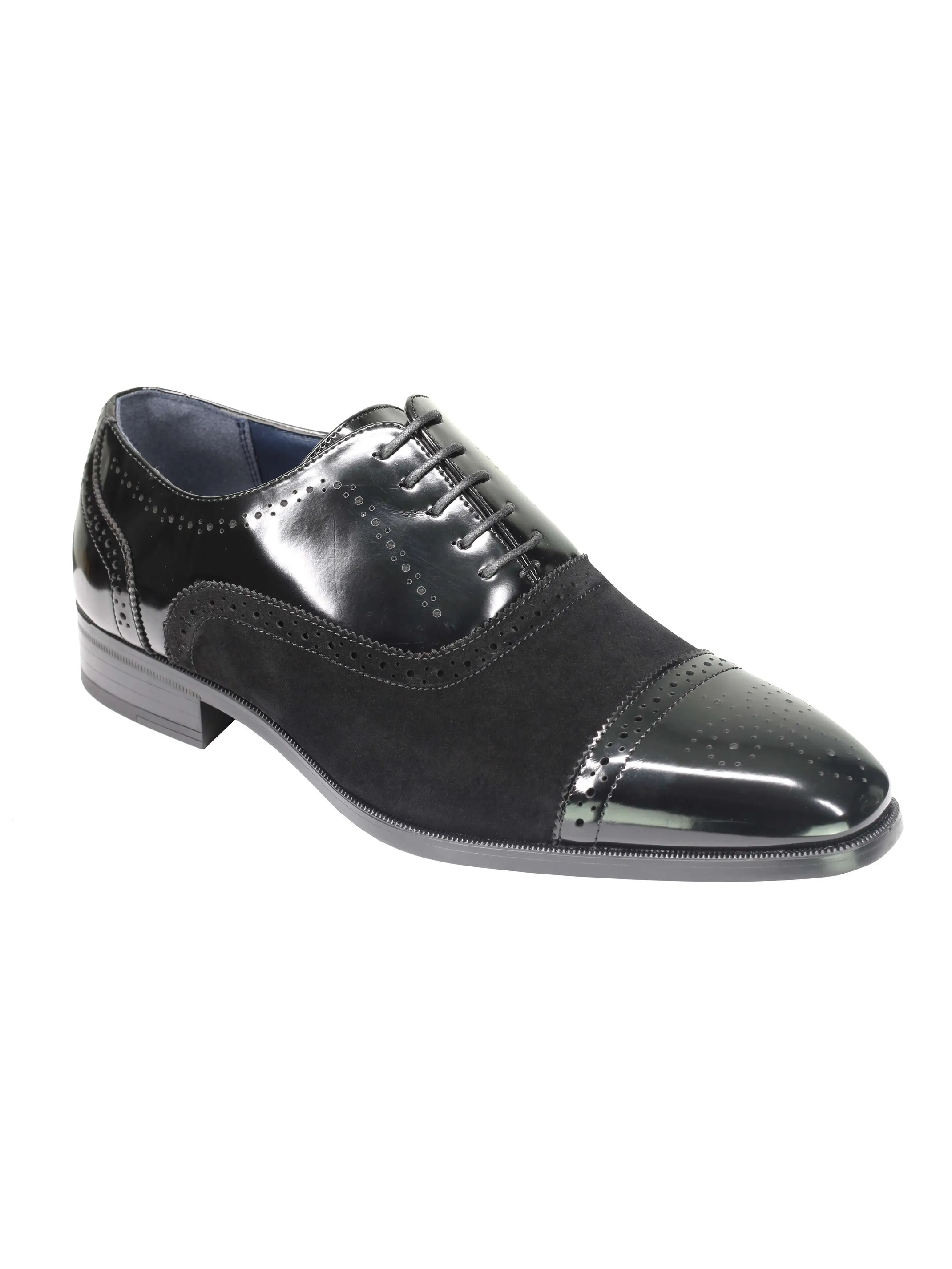 BROGUE - SUEDE & LEATHER OXFORD LACE UP