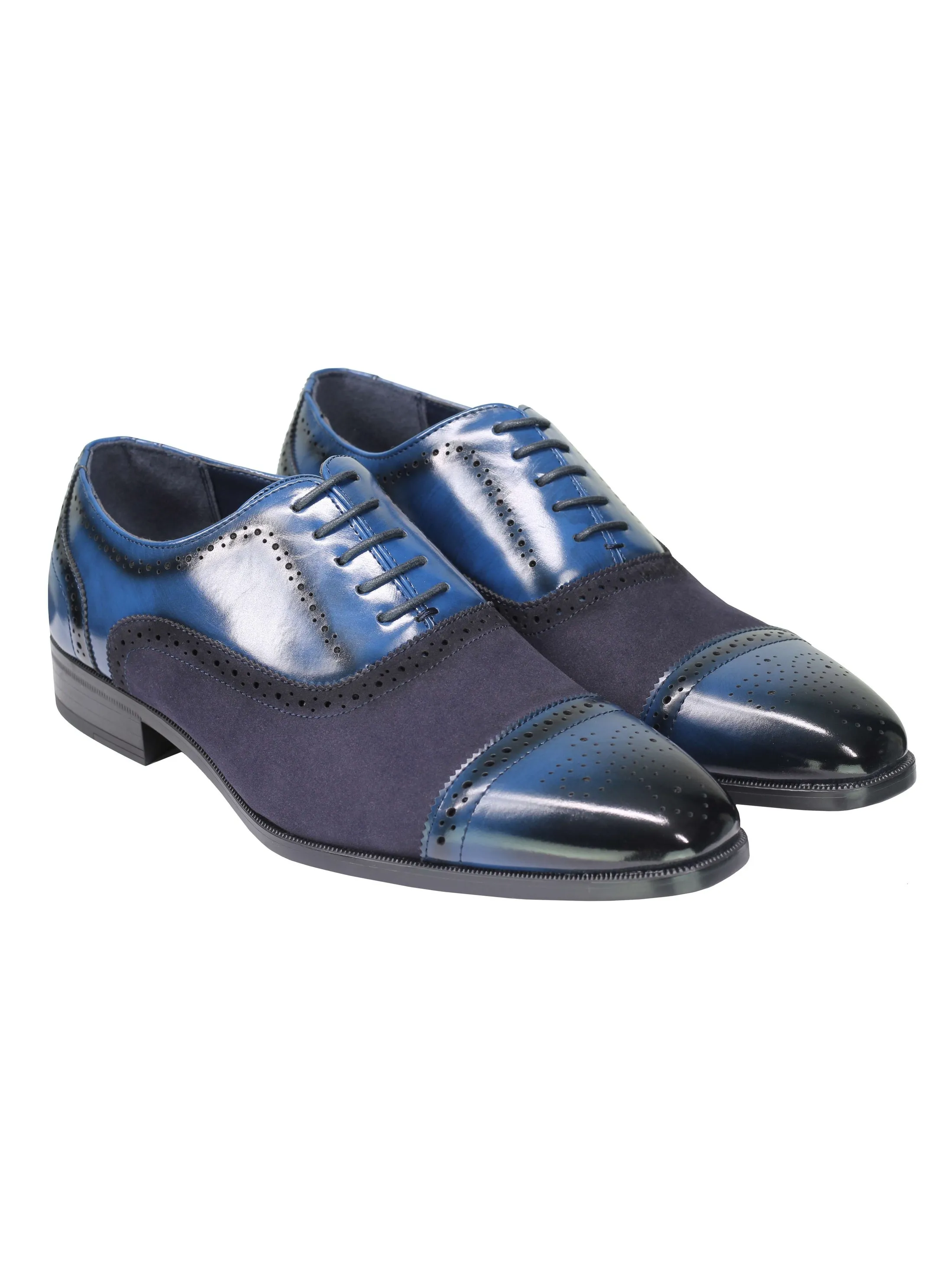 BROGUE - SUEDE & LEATHER OXFORD LACE UP