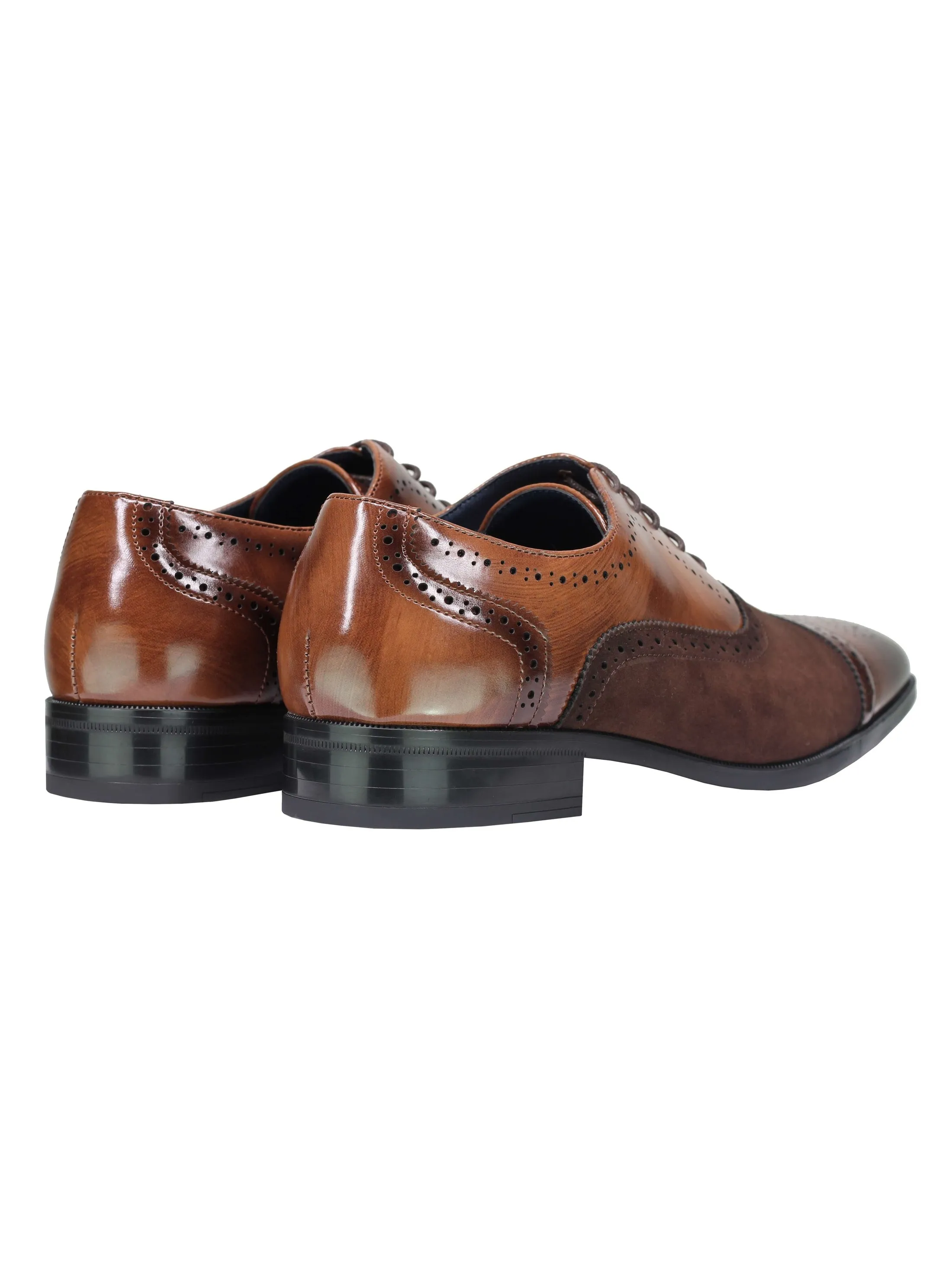 BROGUE - SUEDE & LEATHER OXFORD LACE UP