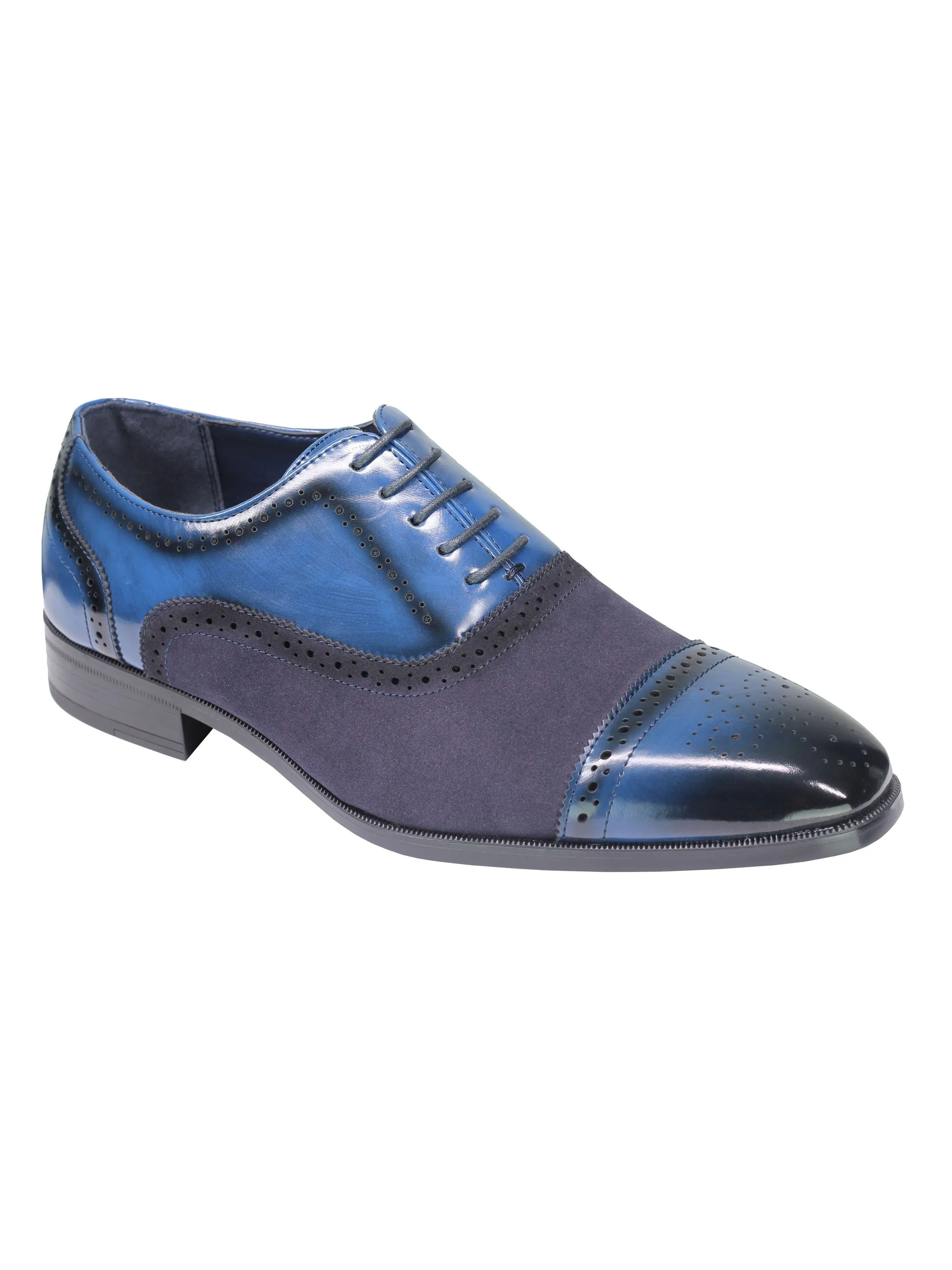 BROGUE - SUEDE & LEATHER OXFORD LACE UP