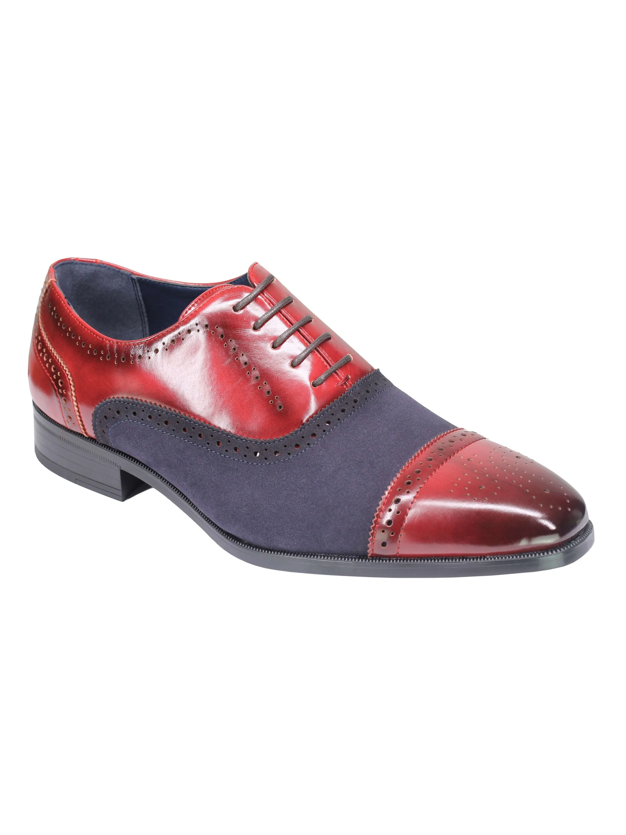 BROGUE - SUEDE & LEATHER OXFORD LACE UP
