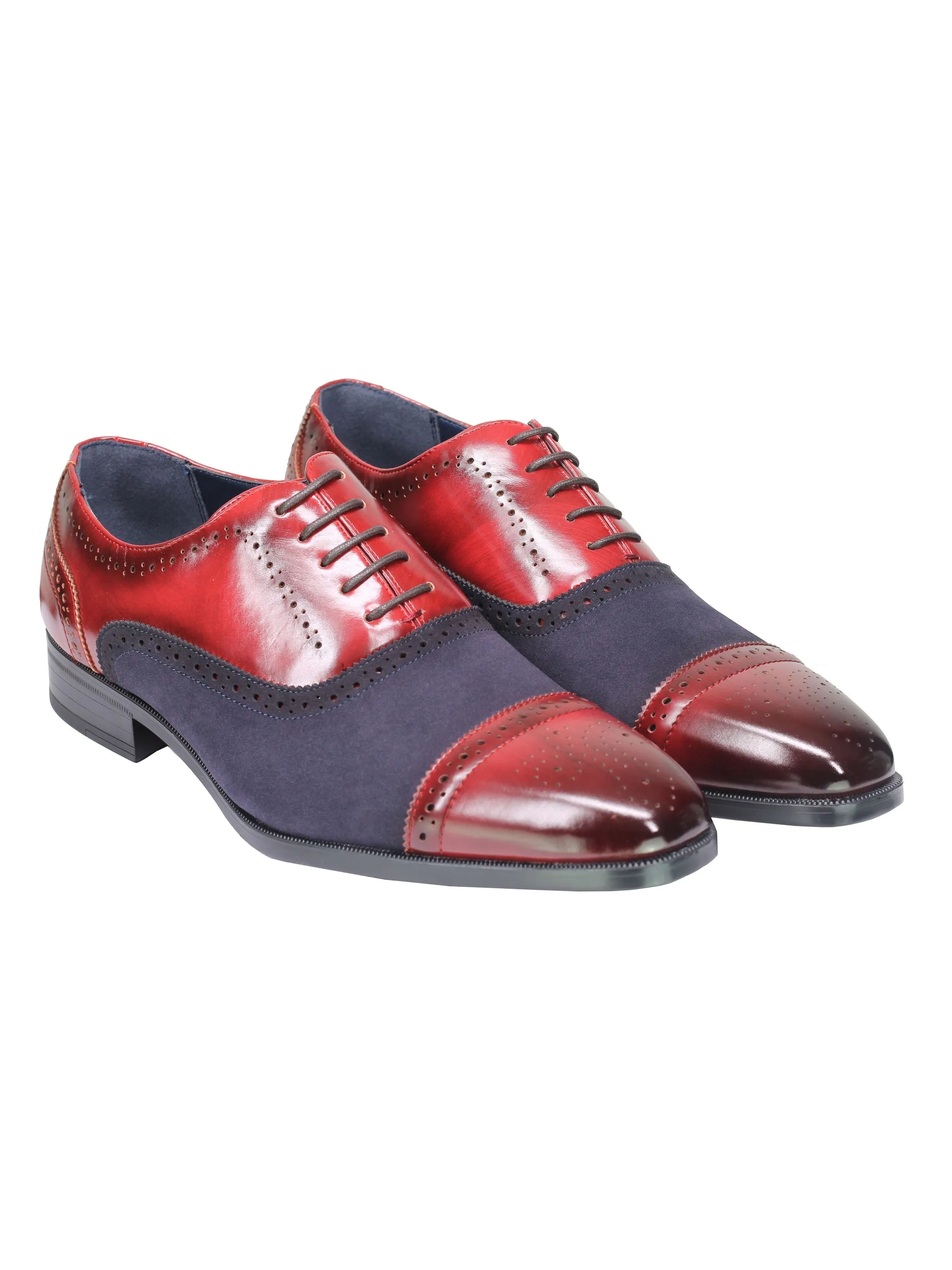 BROGUE - SUEDE & LEATHER OXFORD LACE UP