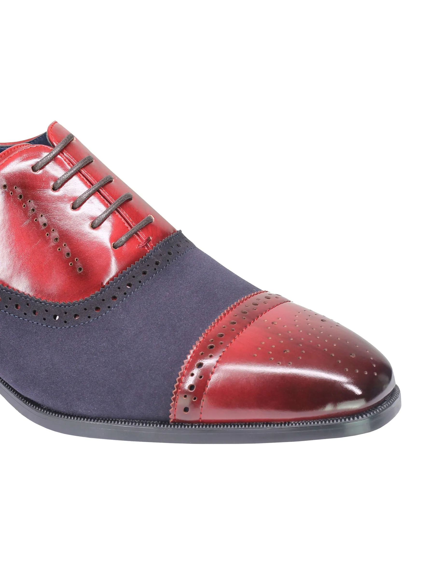 BROGUE - SUEDE & LEATHER OXFORD LACE UP