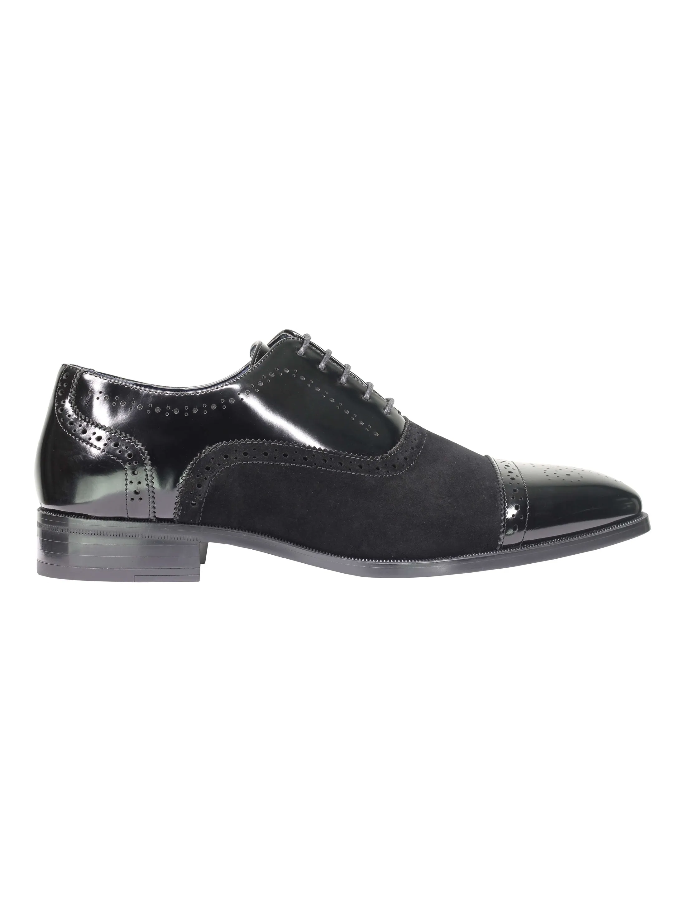 BROGUE - SUEDE & LEATHER OXFORD LACE UP