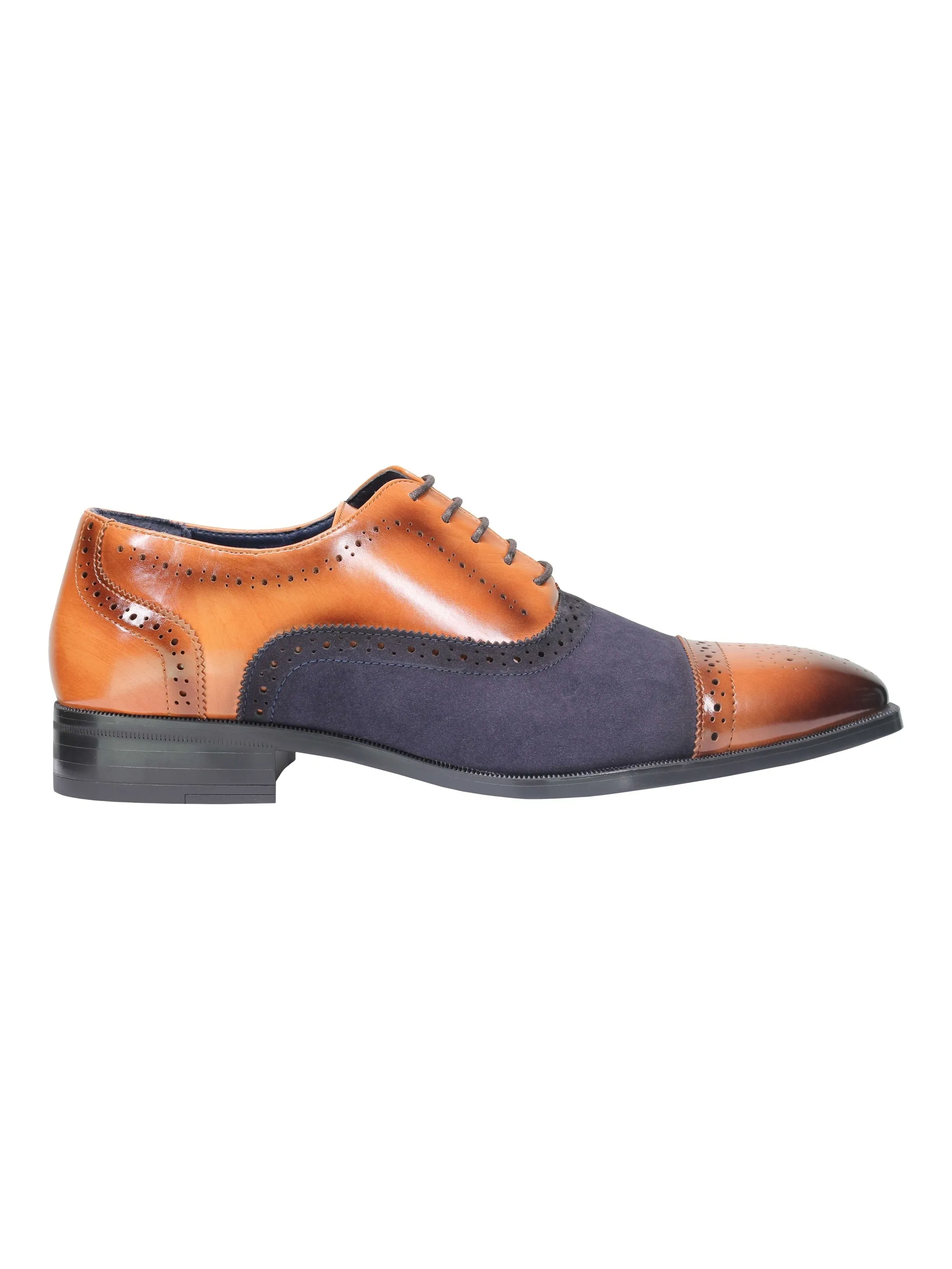 BROGUE - SUEDE & LEATHER OXFORD LACE UP