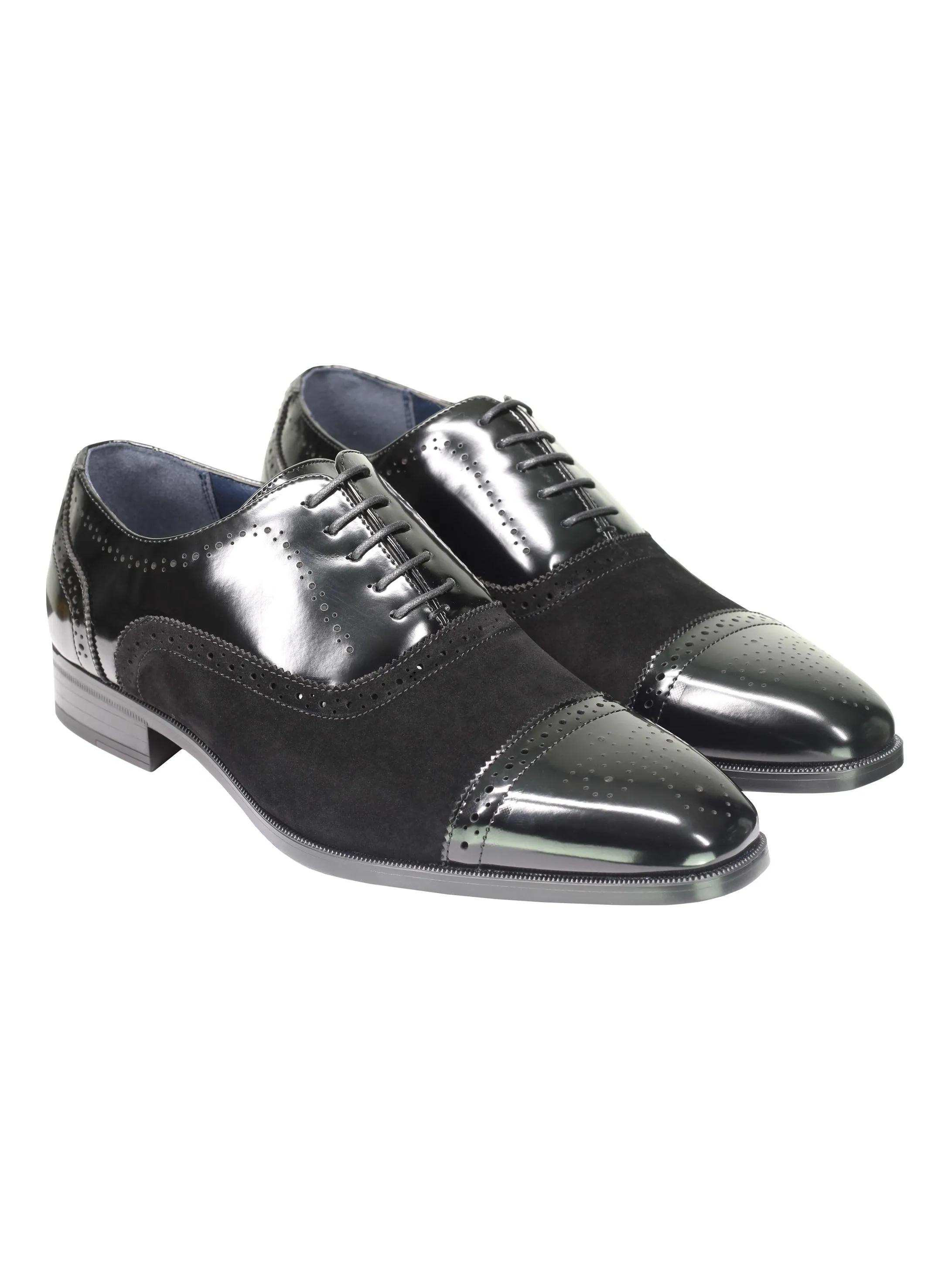 BROGUE - SUEDE & LEATHER OXFORD LACE UP