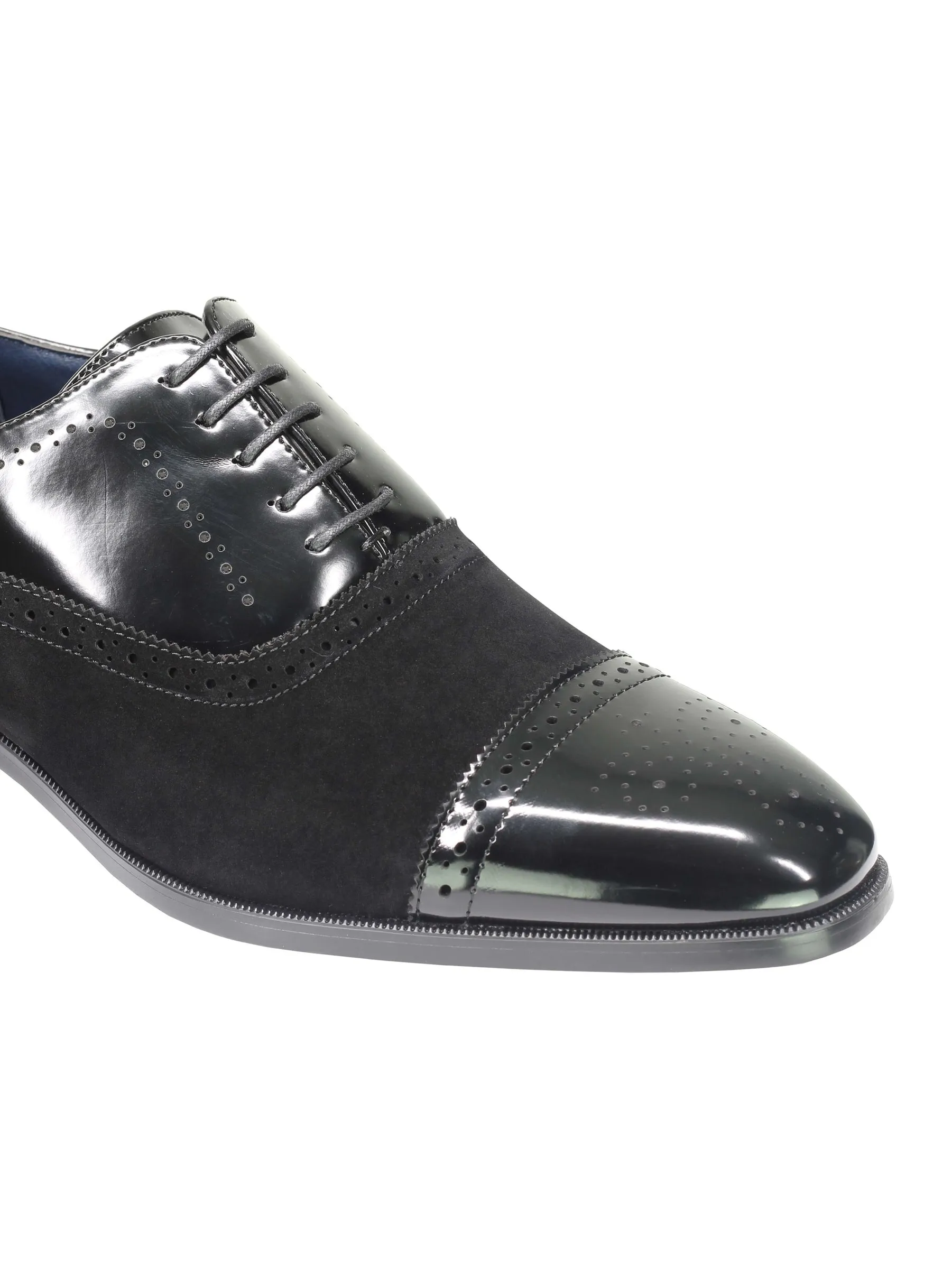 BROGUE - SUEDE & LEATHER OXFORD LACE UP