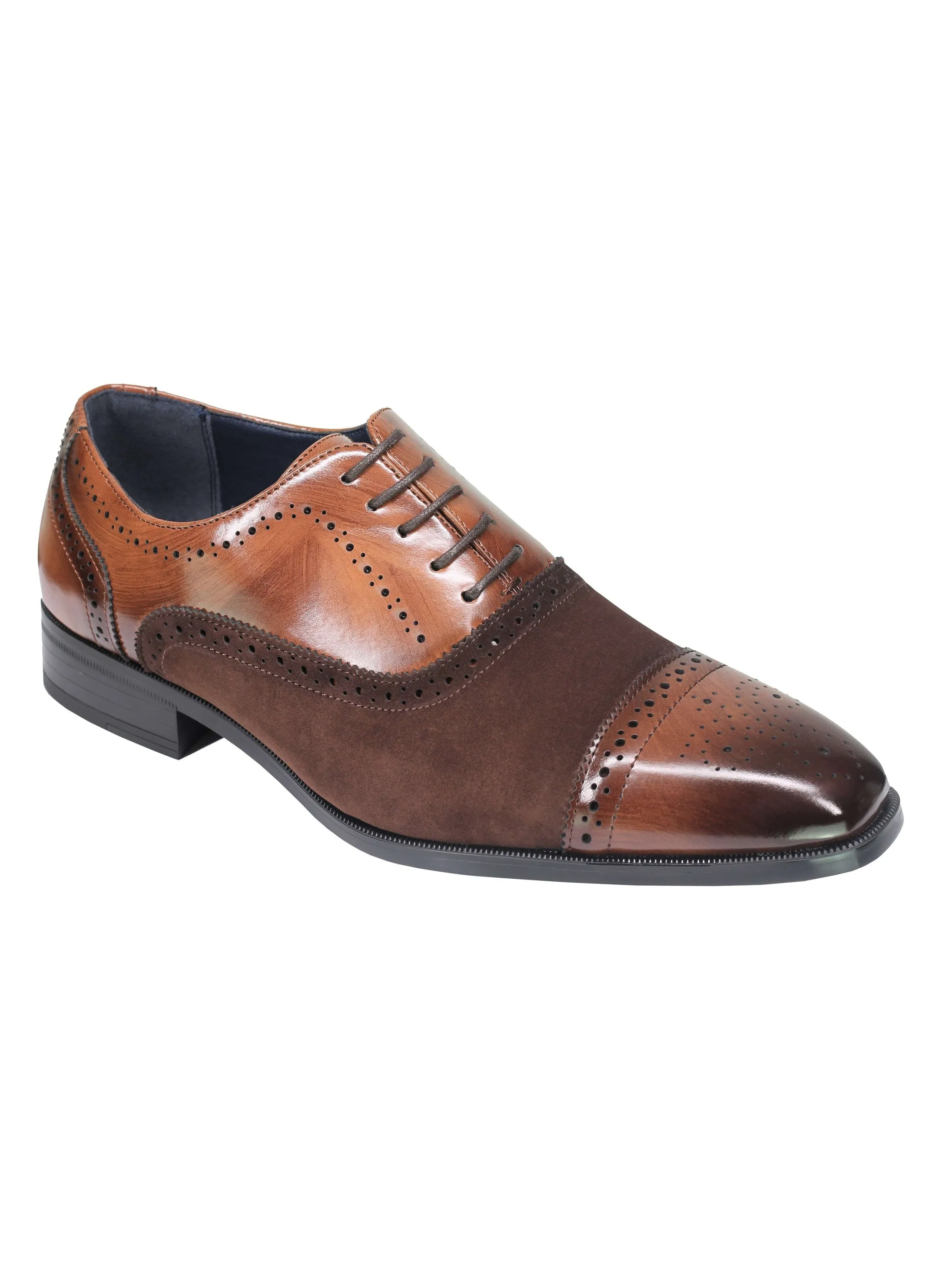 BROGUE - SUEDE & LEATHER OXFORD LACE UP