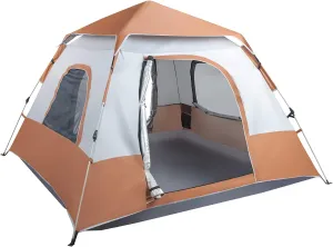 Camping Tent, 4-Person Cabin Tent,Spring Quick Open Four-Person Family Tent,Windproof Tent Lightweight Outdoor Tent for Backpacking, Hiking,Beach