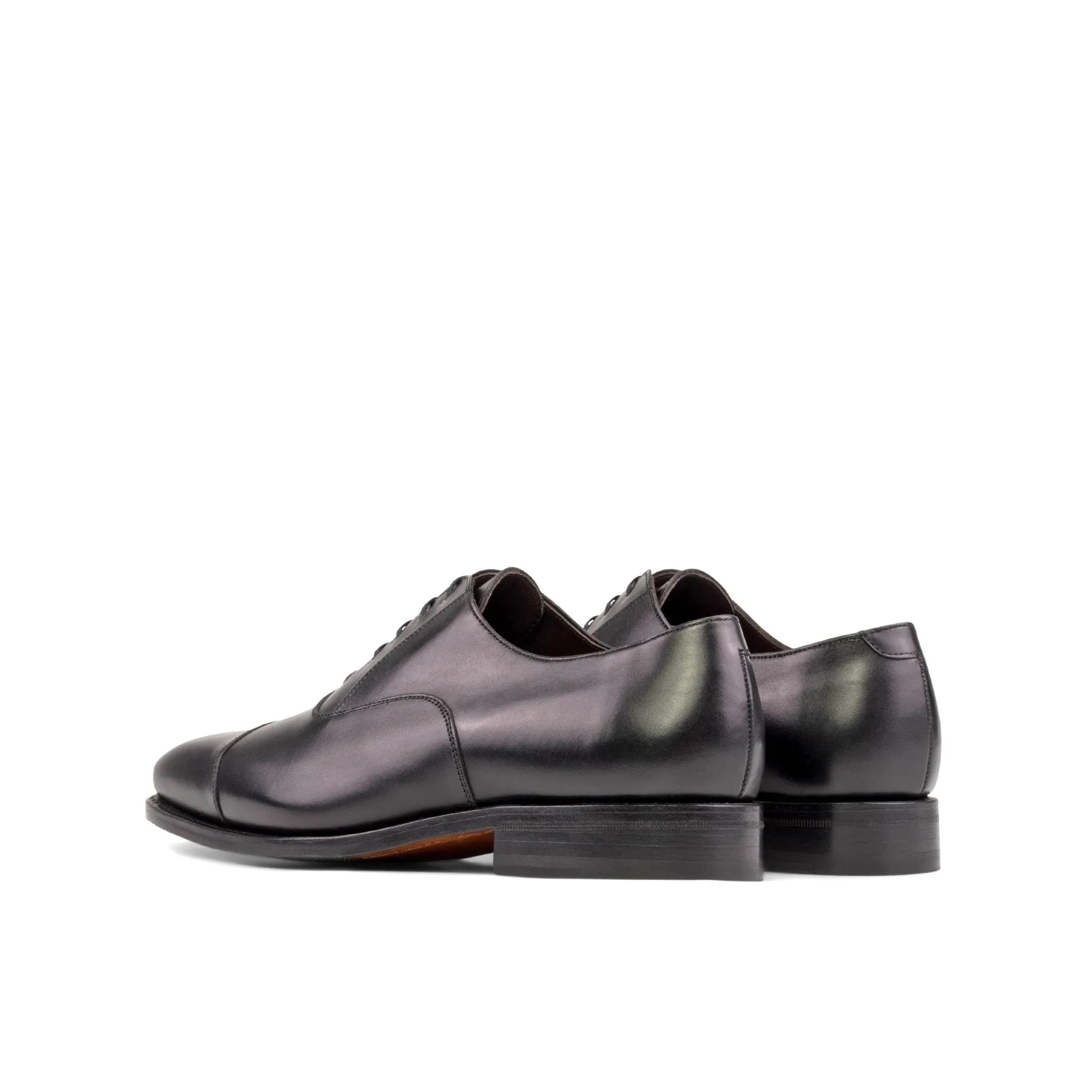 Cap Toe Oxford in Black Box Calf