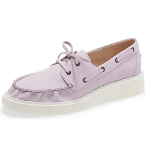 CECELIA Loafers Best-priced Flash pricing YORK Leather Shoes Purple Lace Reedy NEW Lilac Up Up Lace Boat