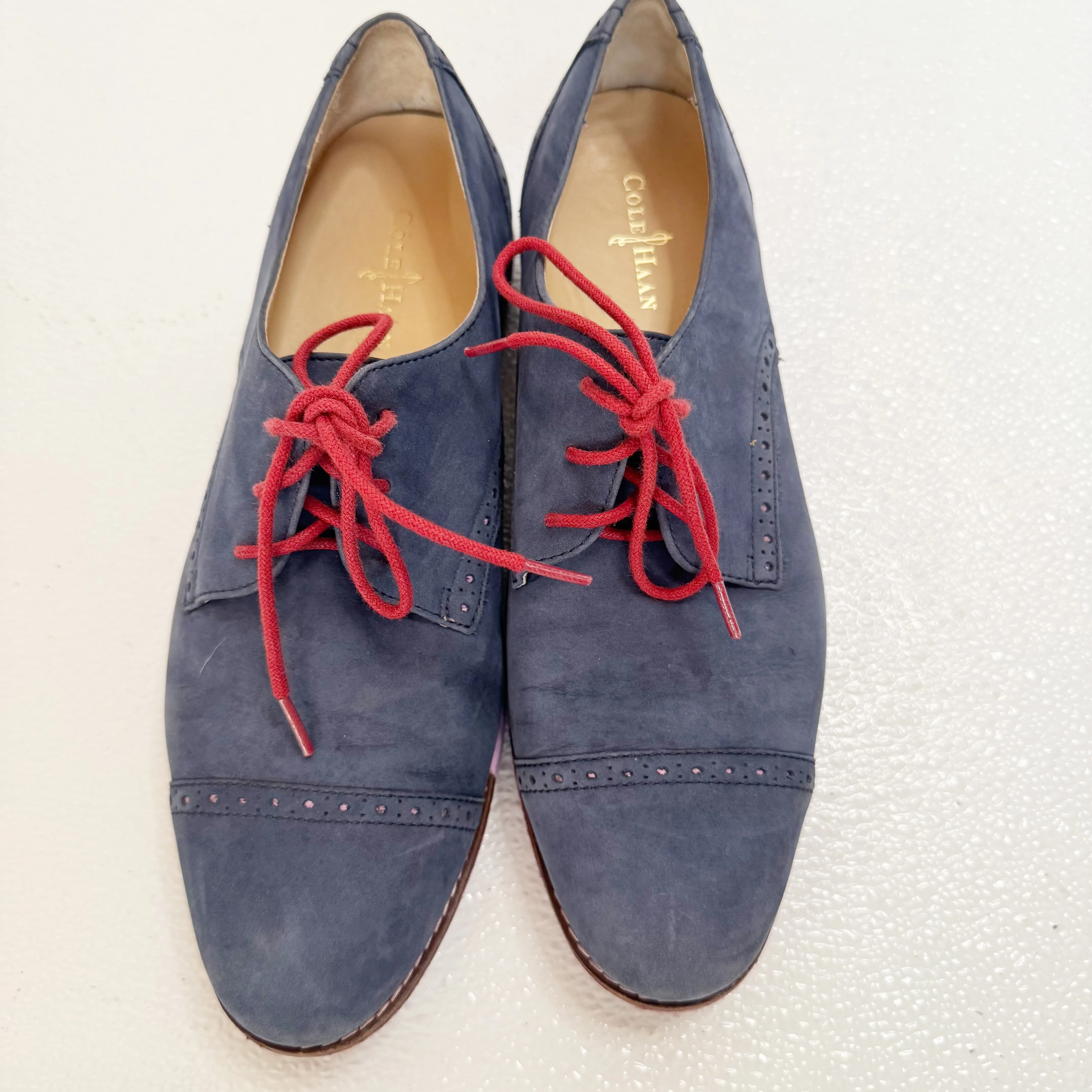 Cole Haan Blue Oxford Lace Up Preppy Shoes