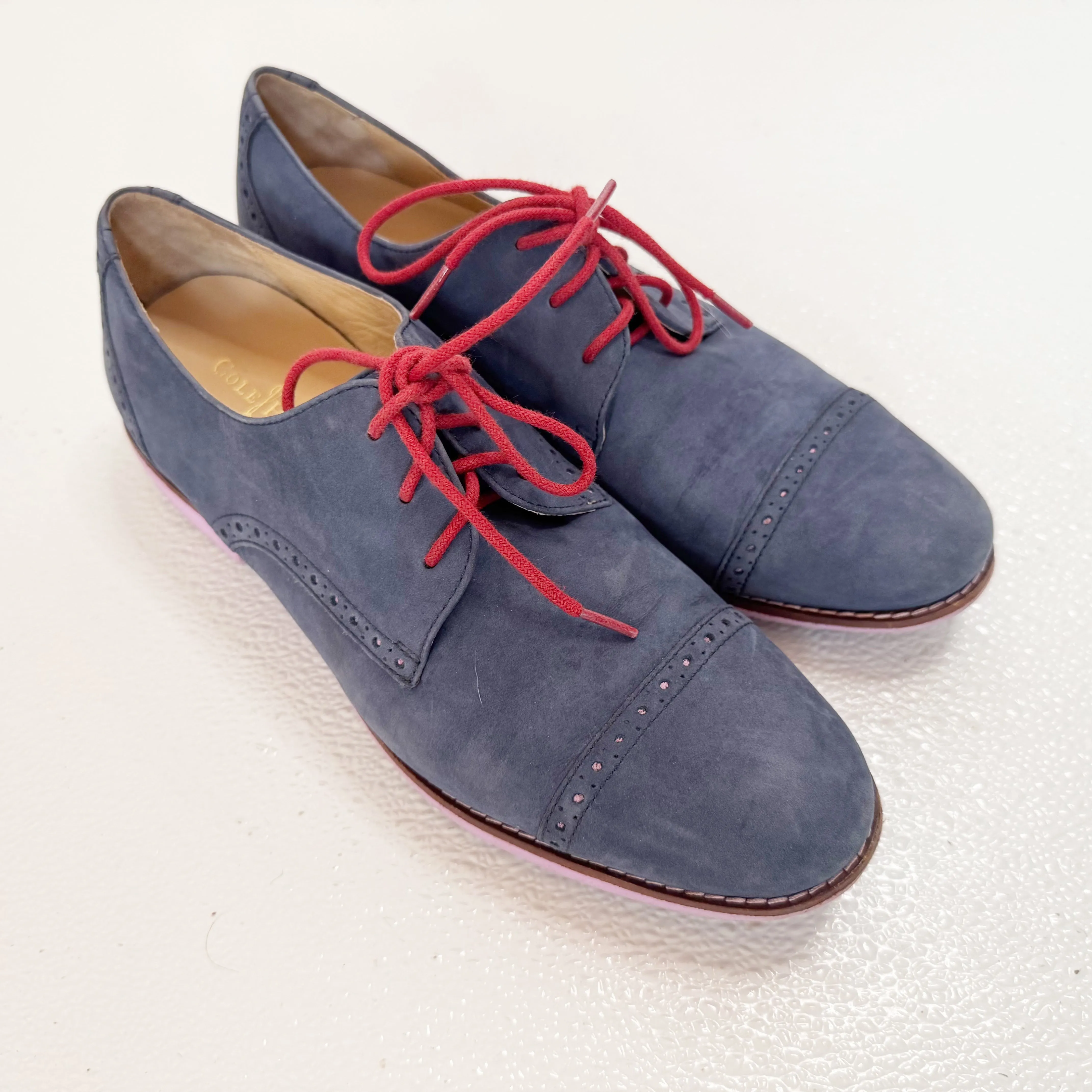 Cole Haan Blue Oxford Lace Up Preppy Shoes