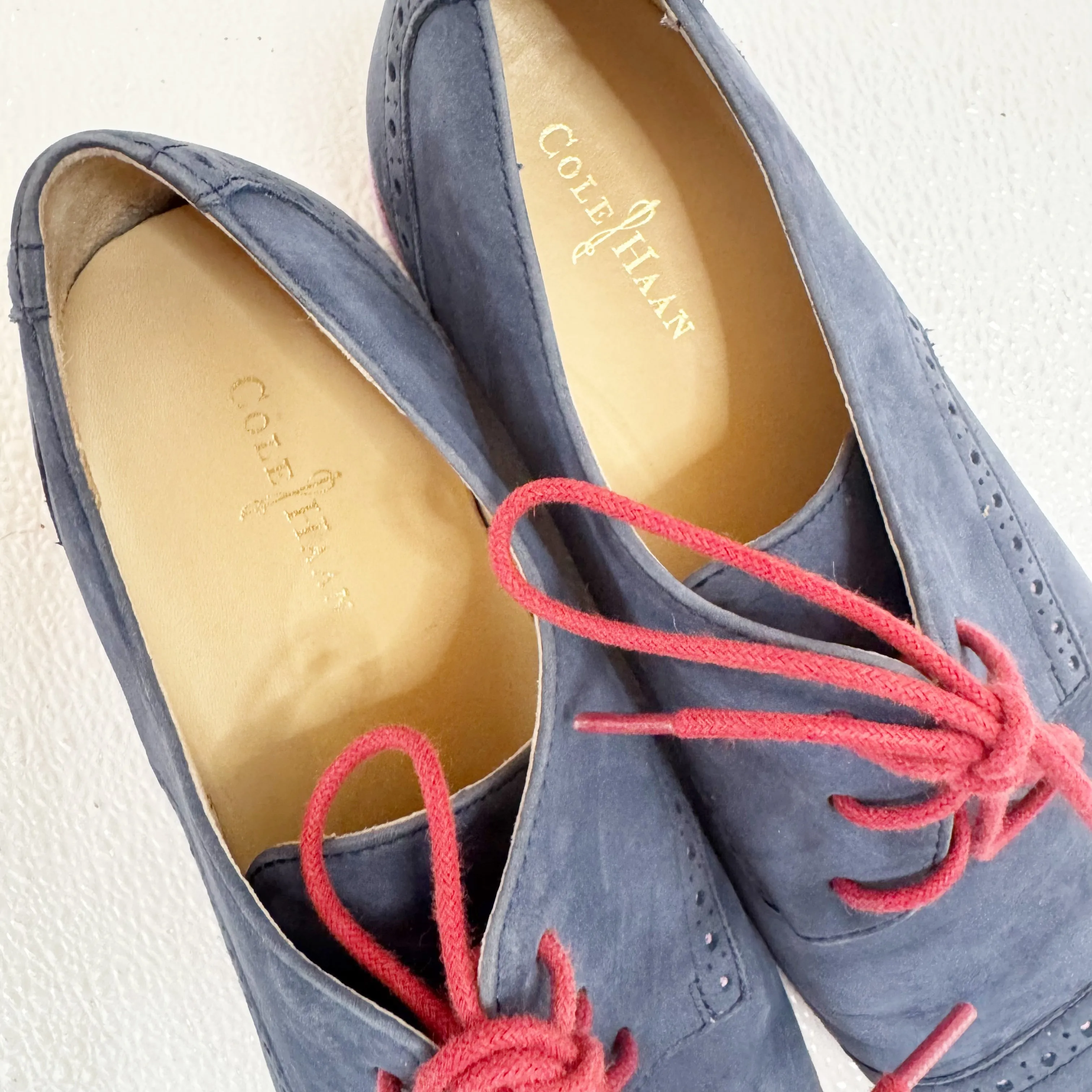 Cole Haan Blue Oxford Lace Up Preppy Shoes