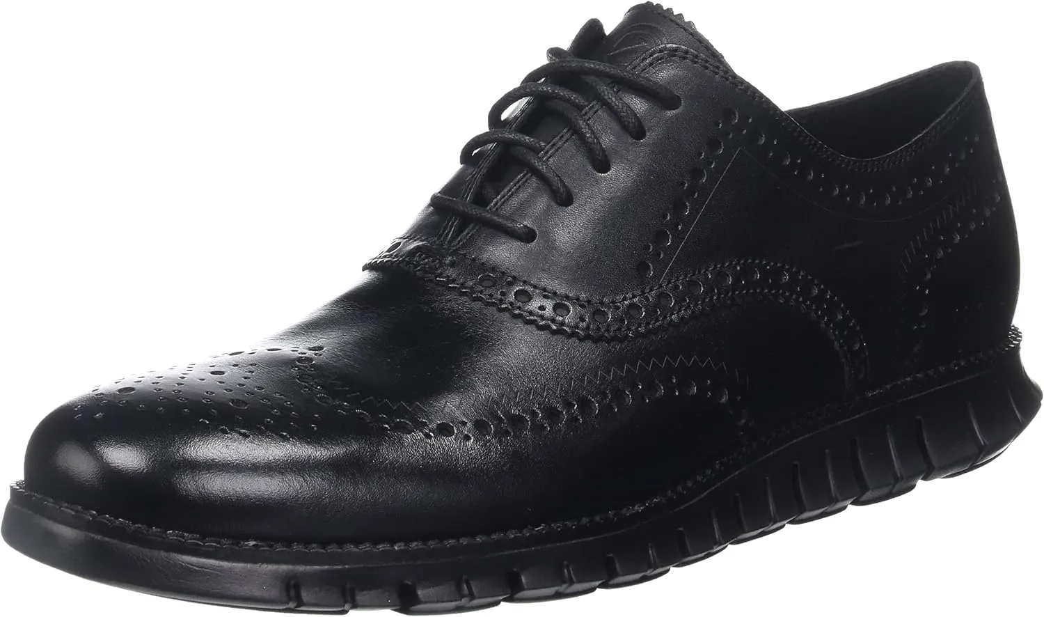 Cole Haan Men's Zerogrand Wing OX Leather Oxford, black closed hole/black, 14 Wide US