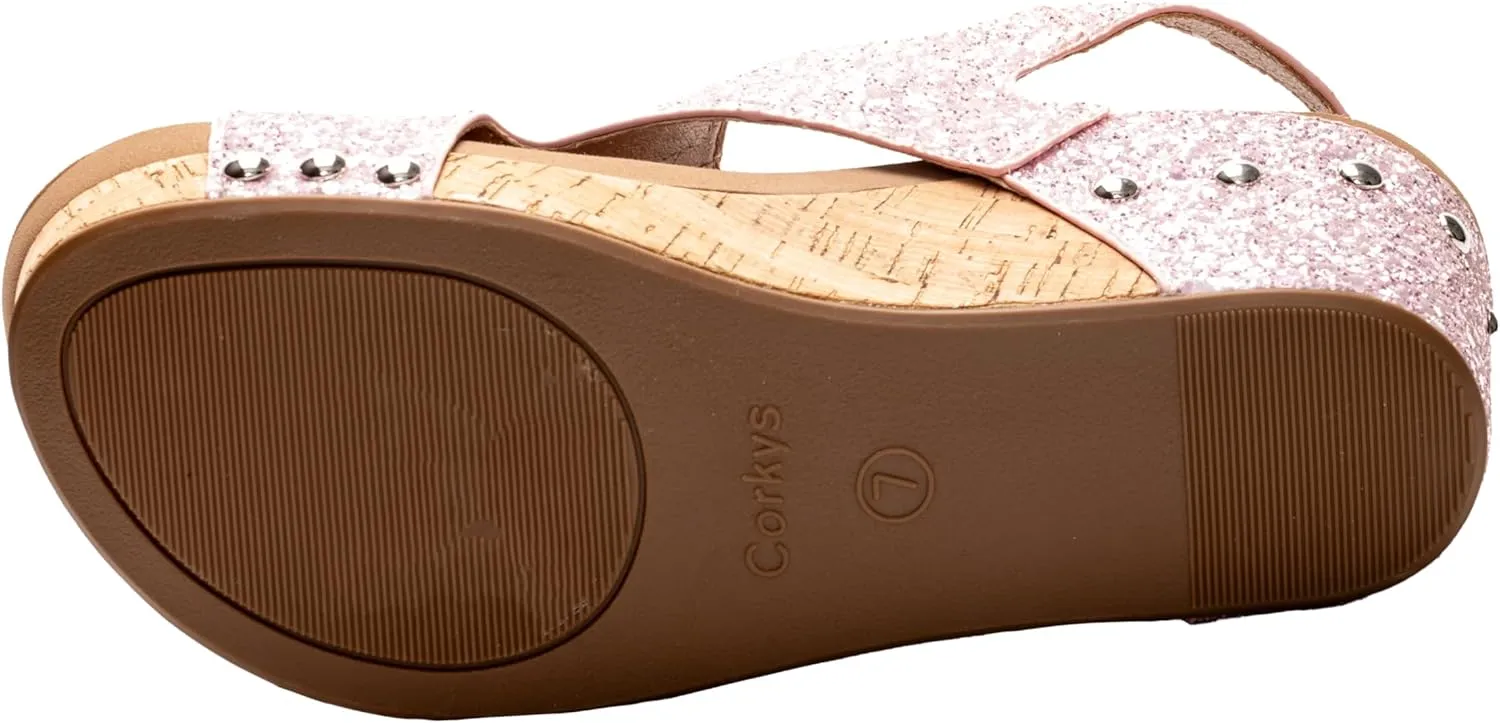 Corkys Footwear Womens Carley Wedges, Featuring Corkys EVA Foam Cushioned Insoles, A 2.5 Inch Heel, Lightweight For All Day Wear, And Hook And Loop Closure