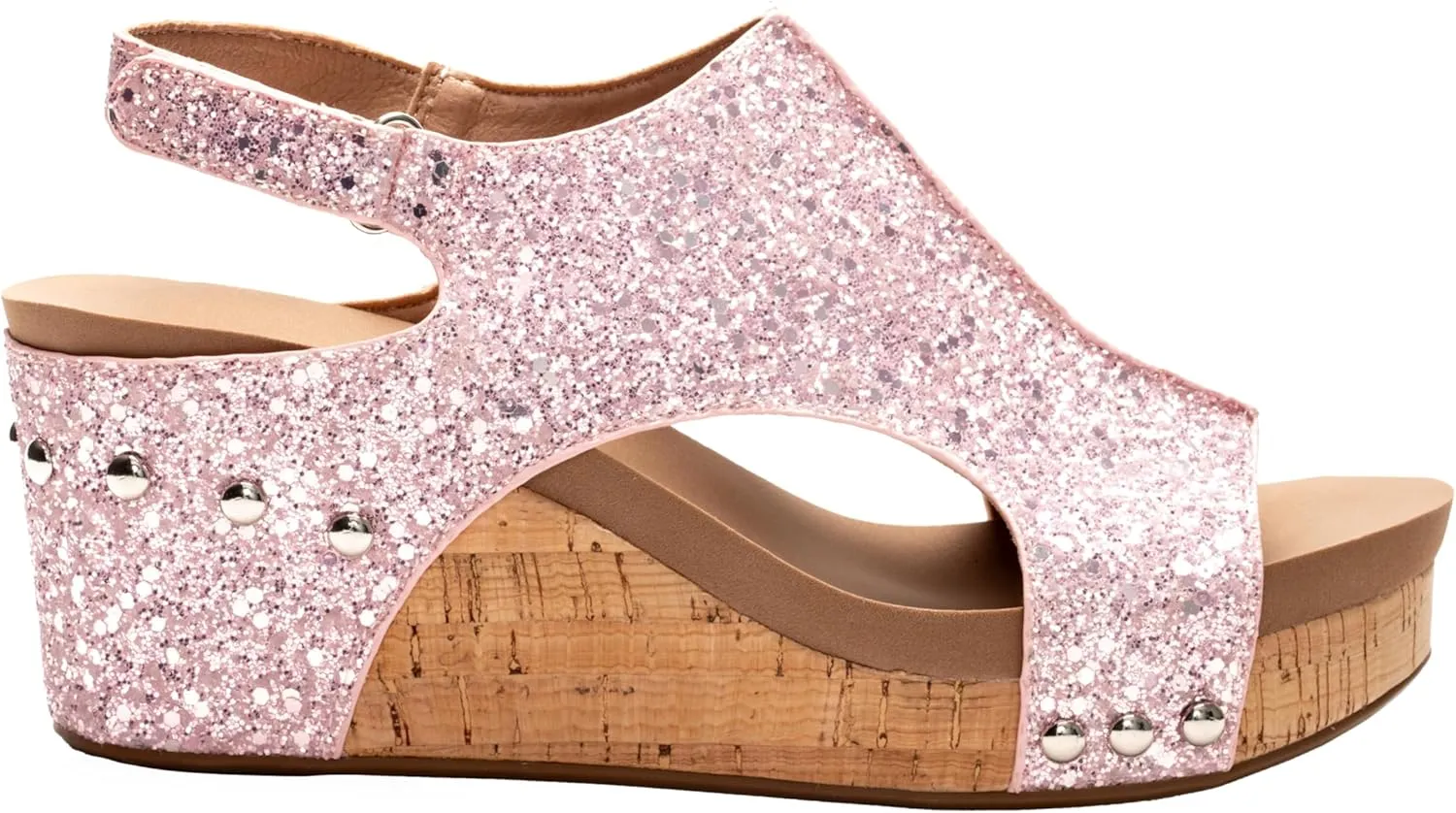 Corkys Footwear Womens Carley Wedges, Featuring Corkys EVA Foam Cushioned Insoles, A 2.5 Inch Heel, Lightweight For All Day Wear, And Hook And Loop Closure