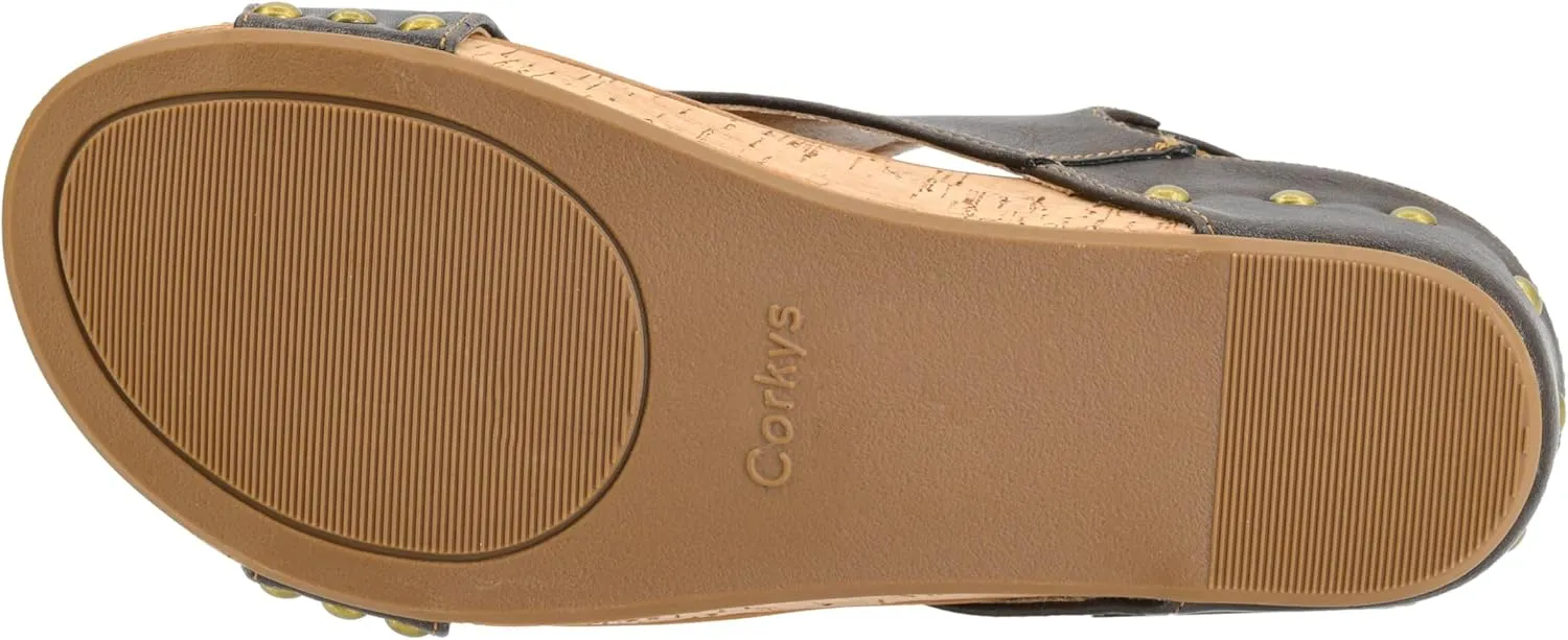 Corkys Footwear Women's Volta II Wedge Sandal - 2 Inch Cushioned Wedge, Hook & Loop Closure for Comfort & Style, Perfect for Casual & Dressy Outfits, All Day Wear