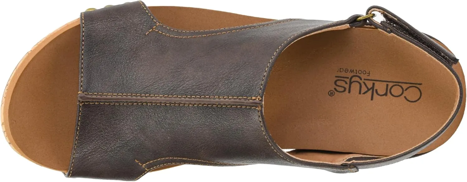 Corkys Footwear Women's Volta II Wedge Sandal - 2 Inch Cushioned Wedge, Hook & Loop Closure for Comfort & Style, Perfect for Casual & Dressy Outfits, All Day Wear